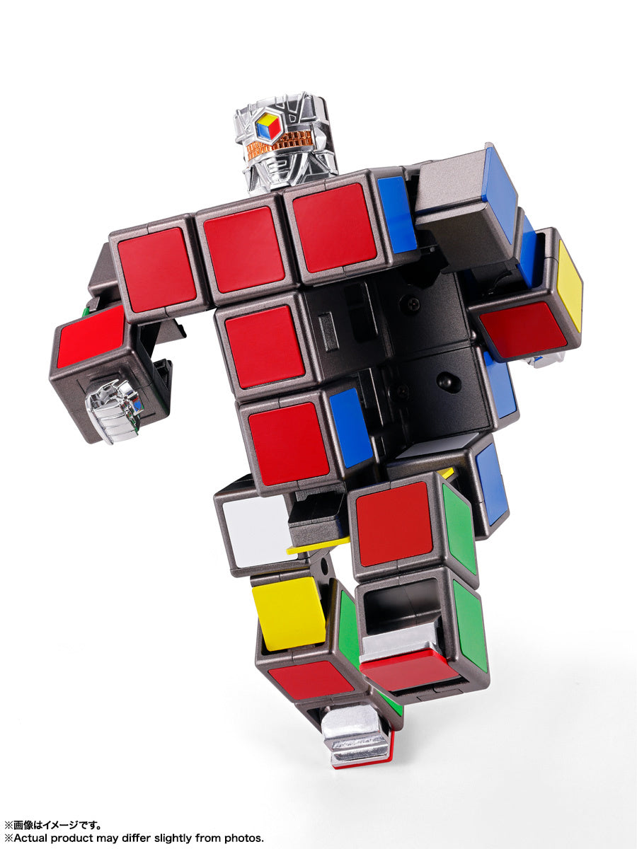 Bandai Chogokin Rubik's Cube Transforming Robot Action Figure - Collectible Toy for Anime Fans & Puzzle Lovers - Perfect for Display, Gifts, and Interactive Play