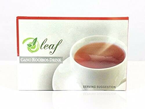 Organic Gano Oleaf Ganotea Rooibos Tea - 8 Boxes (20 Tea Bags Each) - Antioxidant Rich Herbal Tea for Relaxation & Wellness - Perfect for Morning Boost or Evening Relaxation