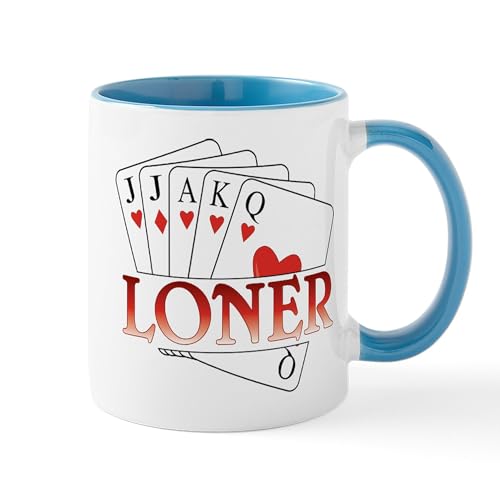 White/Blue Inside - Euchre Loner Mug