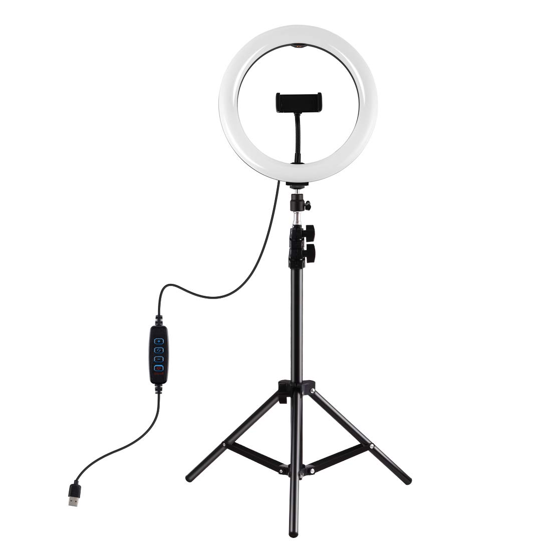 Loboo Idea 7.6''/20CM Professional Ring Light Kit with Tripod Stand & Phone Holder - 3200-5600K Adjustable Bi-Color LED Ring Light for Smartphone Photography, YouTube Vlogging, Makeup Tutorials, TikTok Videos & Live Streaming - Perfect for Home Studio, Beauty Content Creation & Social Media Influencers