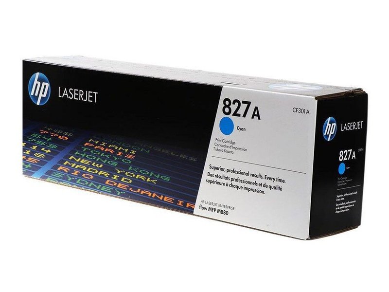 Original HP 827A Cyan LaserJet Toner Cartridge - Compatible with HP M880 Series Printers - High Yield Printing for Office & Business Documents