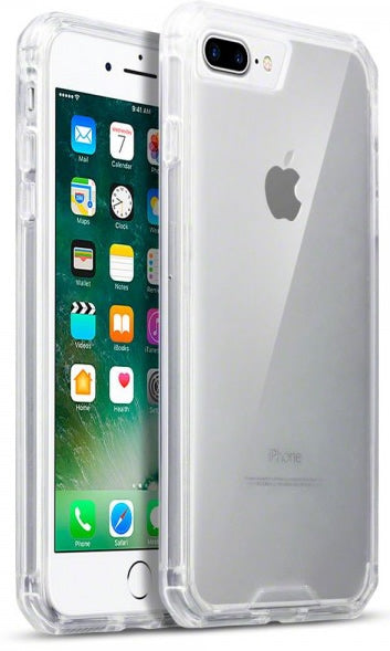 Apple iPhone 8 Plus Clear Gel Bumper Case - Shockproof & Scratch-Resistant Protective Cover for Everyday Use, Work, and Travel