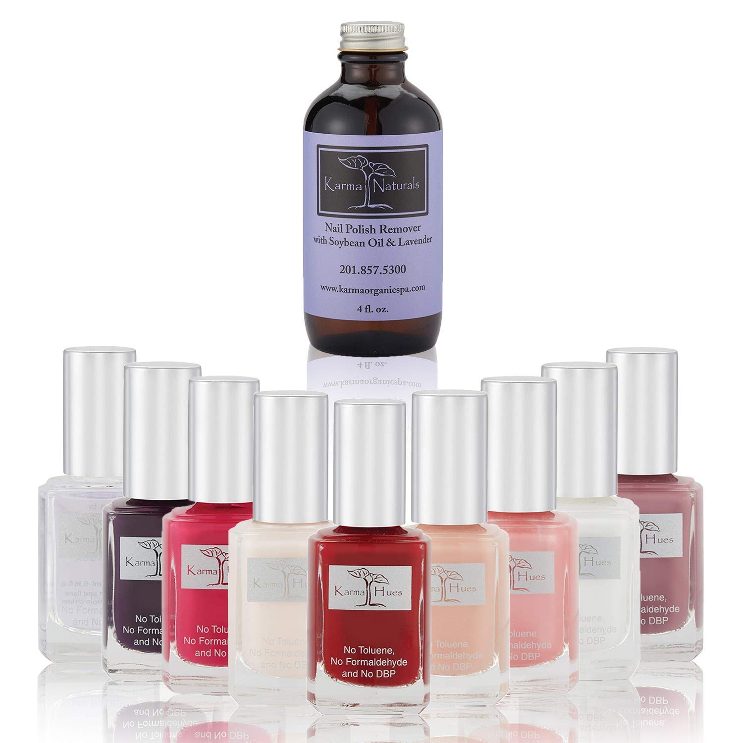 Karma’s Splash Christmas Nail Polish Set - 10 Vegan & Cruelty-Free Nail Colors with Natural Base Coat & Lavender Nail Polish Remover | Non-Toxic Holiday Nail Art Kit for Parties, Gifts & Festive Manicures | Perfect for Christmas Celebrations, Office Parties & DIY Home Nail Care