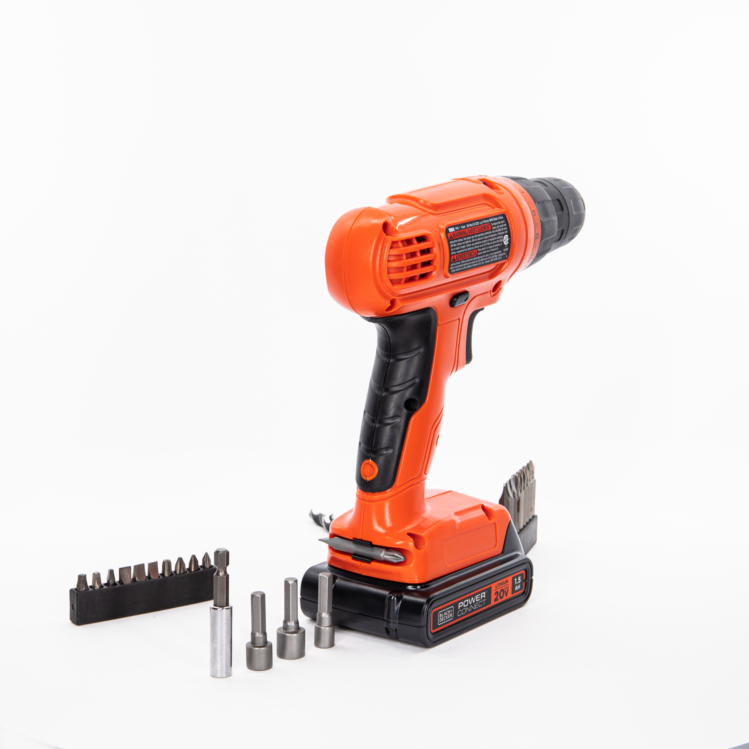 20V MAX* POWERECONNECT Cordless Drill Driver Kit with 30-Piece Bit Set, 1.5Ah Battery & Charger - Perfect for DIY Home Projects, Furniture Assembly & Construction Work (LD120V MAX*A)
