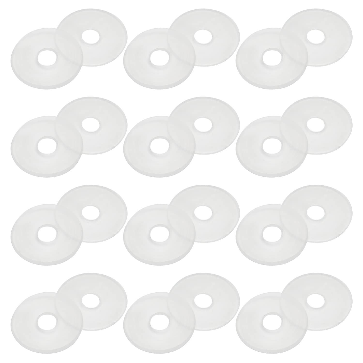 Othmro 50Pcs Nylon Flat Washers - 0.7in OD 0.19in ID 0.03in Thickness - Sealing Gasket & Screw Washer Assortment for Plumbing Repairs - Faucet, Pipe, Shower Head, Garden Hose, Hot Water Pipe Seals - White - Perfect for DIY Home Maintenance and Leak Prevention