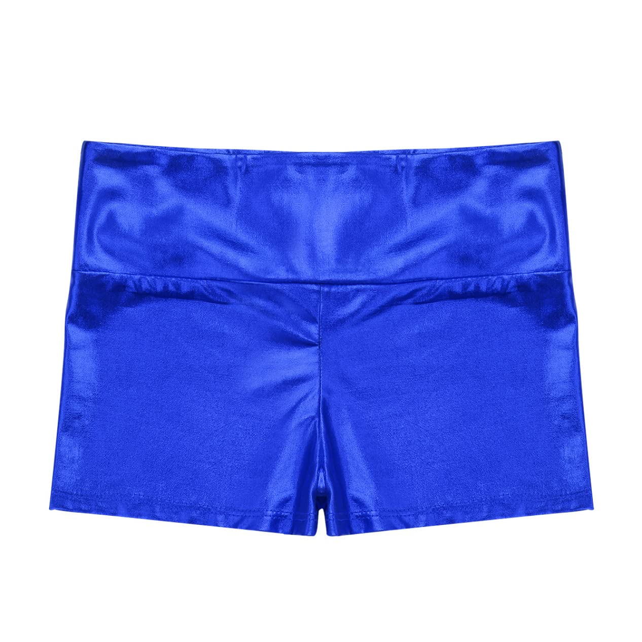 Girls' Metallic Spandex Ballet Dance Shorts - Cheerleading & Gymnastics Athletic Leotard for Kids - Perfect for Dance Class, Cheer Practice & Tumbling Training