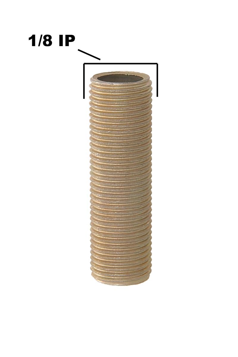 B&P Lamp® 1/8 IP Threaded Steel Lamp Pipe Nipple - 1-1/2 Inch Long - Heavy Duty Lighting Fixture Connector for Industrial, Workshop & Home Lighting Projects