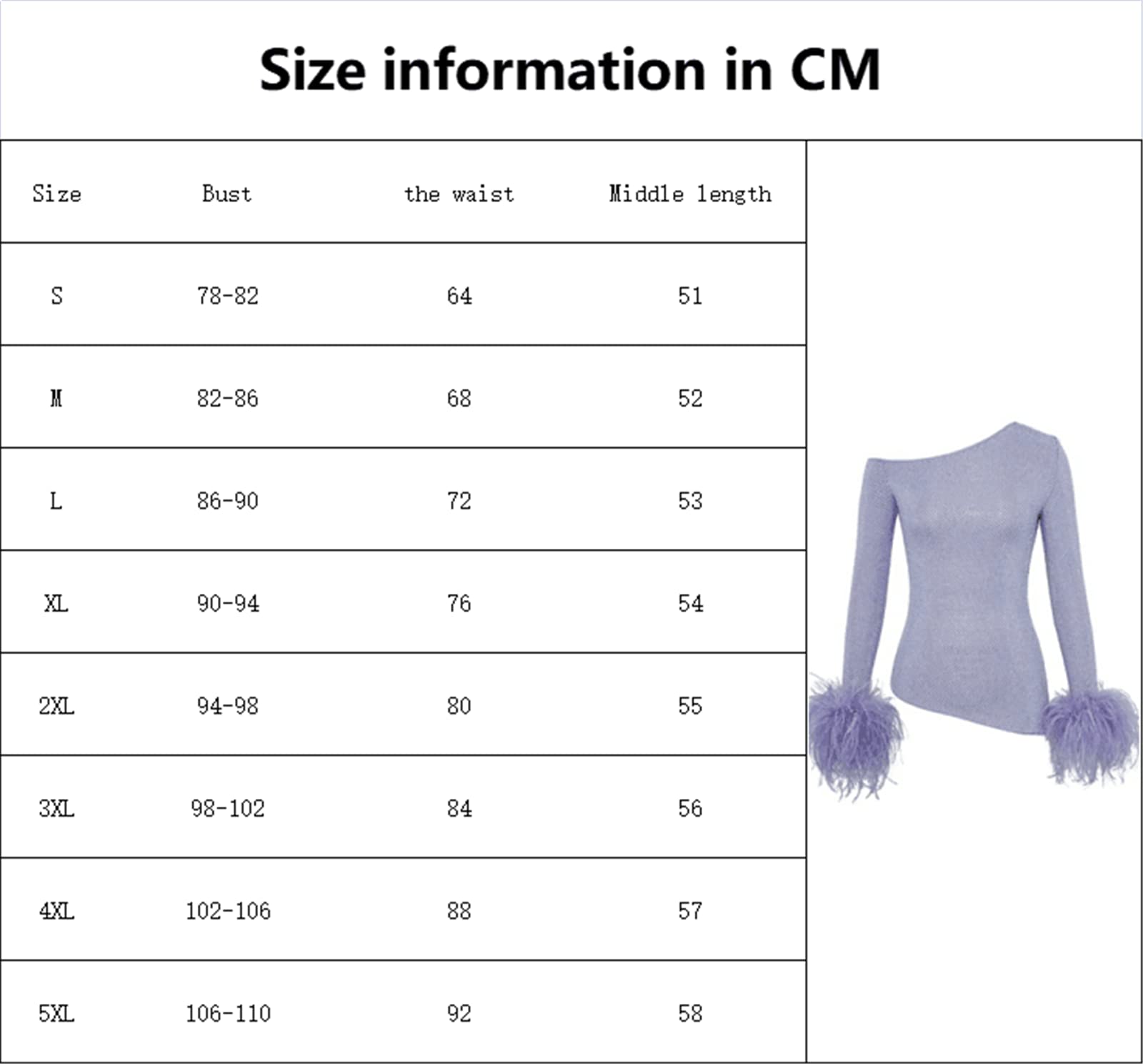 CE-11 Women's Shiny Sheer Mesh Top with Real Ostrich Feather Cuffs & Rhinestone Crystal Details - Long Sleeve Asymmetrical Sexy Shirt Dress (XXL, Purple) | Perfect for Nightclub Outfits, Party Wear, and Special Occasions