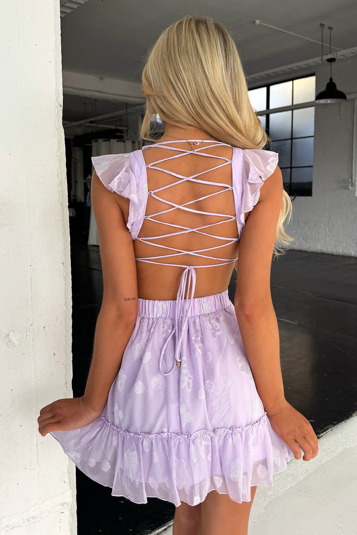 Deborah Dress - Elegant Floral Lilac Midi Dress for Women | Perfect for Weddings, Parties & Special Occasions