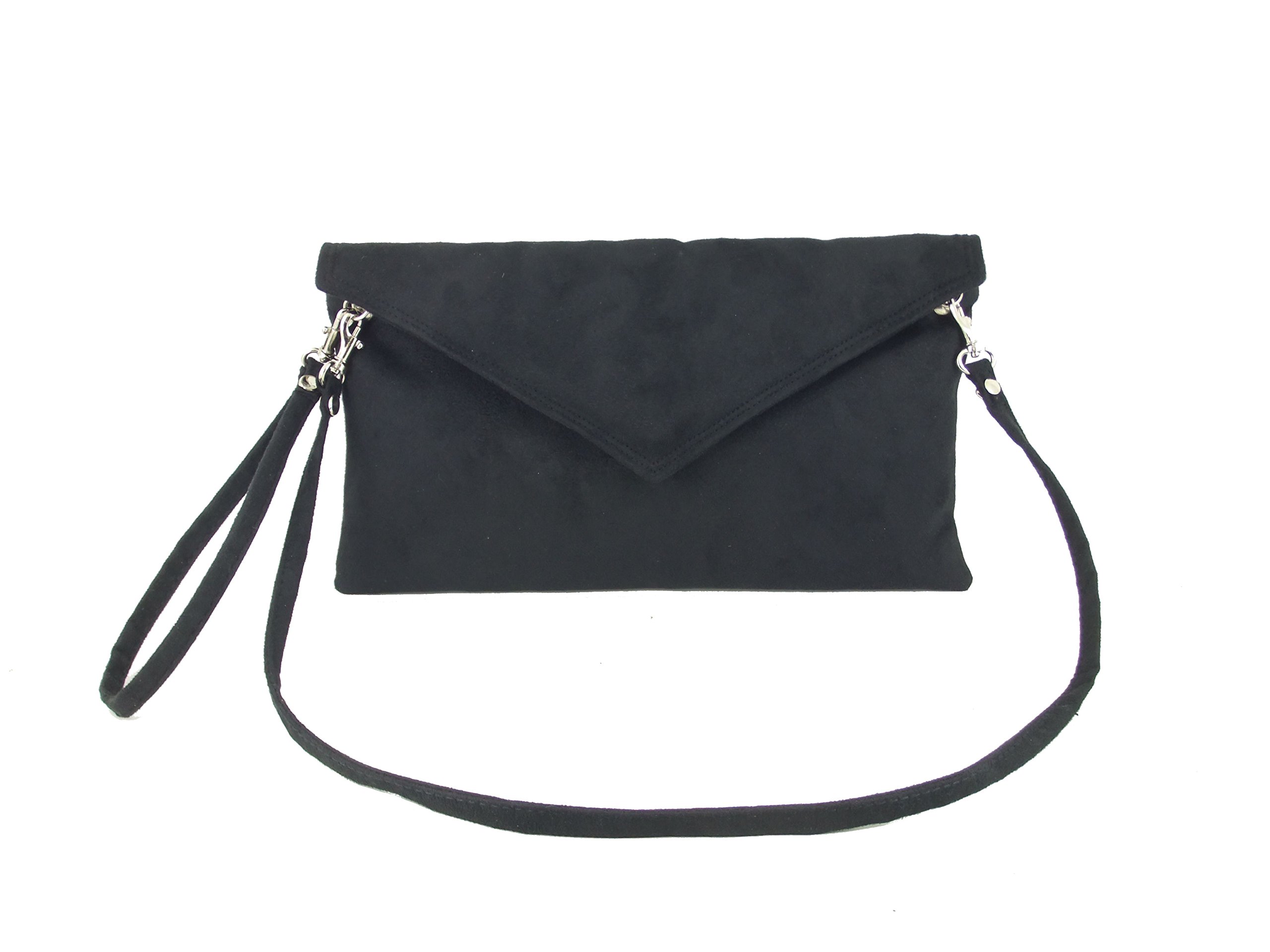 LONI Women's Stylish Faux Suede Envelope Clutch Bag & Shoulder Bag - Perfect for Evening Parties, Weddings & Date Nights