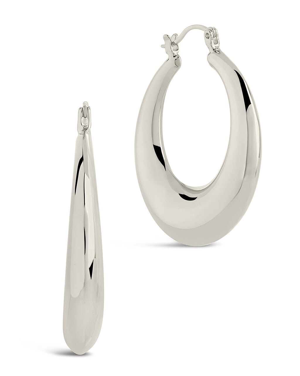 Quinn Tube Hoop Earrings - Sterling Silver Minimalist Dangle Earrings for Women | Perfect for Everyday Wear, Office & Date Night