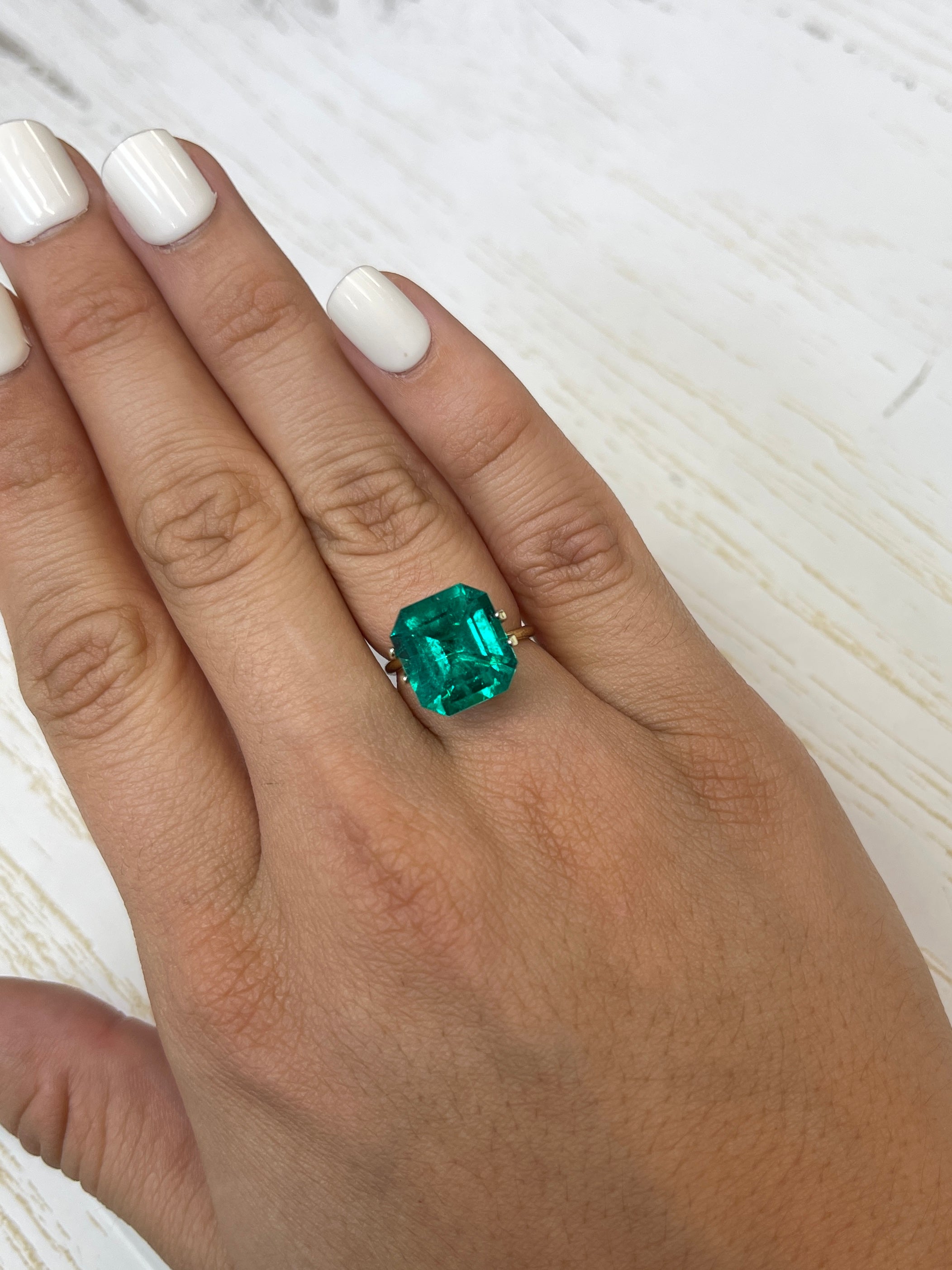 7.51 Carat GIA Certified 13x12mm Natural Loose Colombian Emerald - Emerald Cut, Investment Grade Gemstone for Jewelry Making, Engagement Rings & Luxury Collections