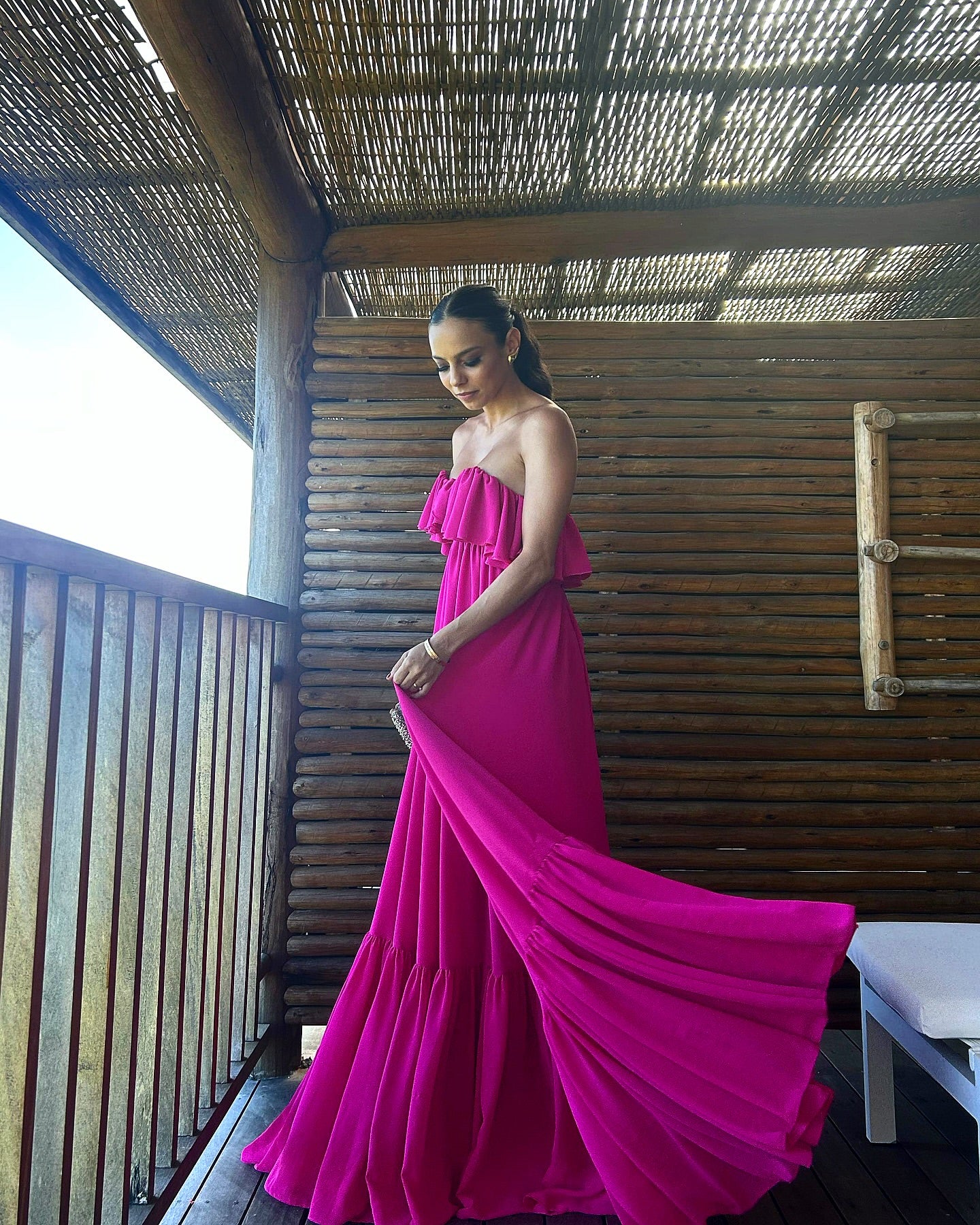 Elegant A-Line Chiffon Ruffle Wedding Guest Dress for Formal Parties & Special Occasions - Perfect for Bridal Showers, Cocktail Receptions & Evening Events - Style J6912