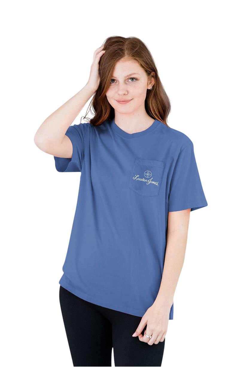 Lauren James Women's 100% Cotton 'Gone Beachin' T-Shirt - Casual Summer Outfit for Beach Vacations & Weekend Getaways