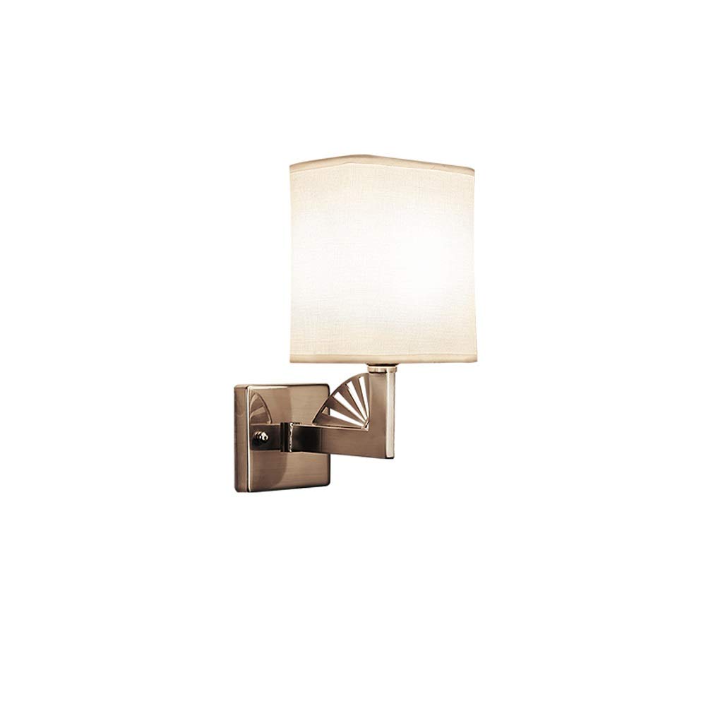 Modern LED Wall Sconce Light - Bedroom Night Lamp with Cloth Cover, E14 Bulb Compatible, Minimalist Wall Mounted Lighting for Bedside, Hallway & Home Decor