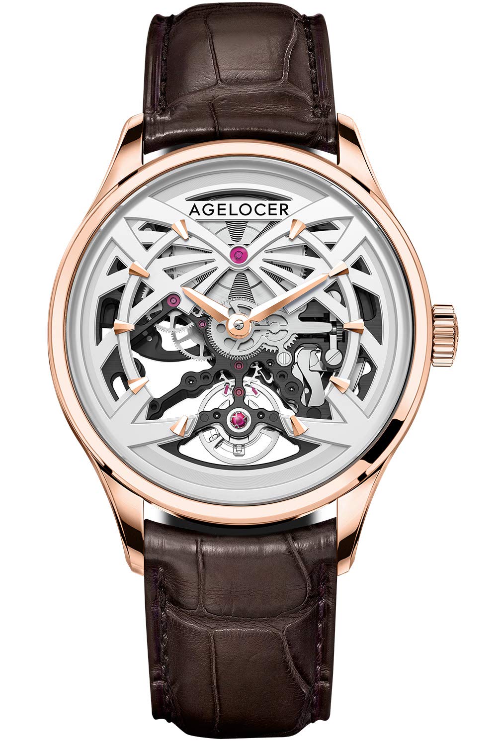 AGELOCER Automatic Skeleton Mechanical Watch for Men - Luxury Stainless Steel Fashion Wristwatch with Transparent Dial | Perfect for Business, Formal Events & Everyday Wear