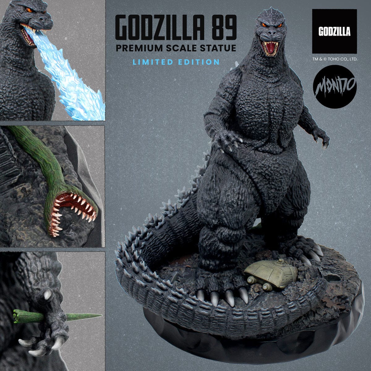 Godzilla 89 Premium Scale Statue - Limited Edition Collectible Figure for Home Decor, Office Display & Anime Fan Gifts