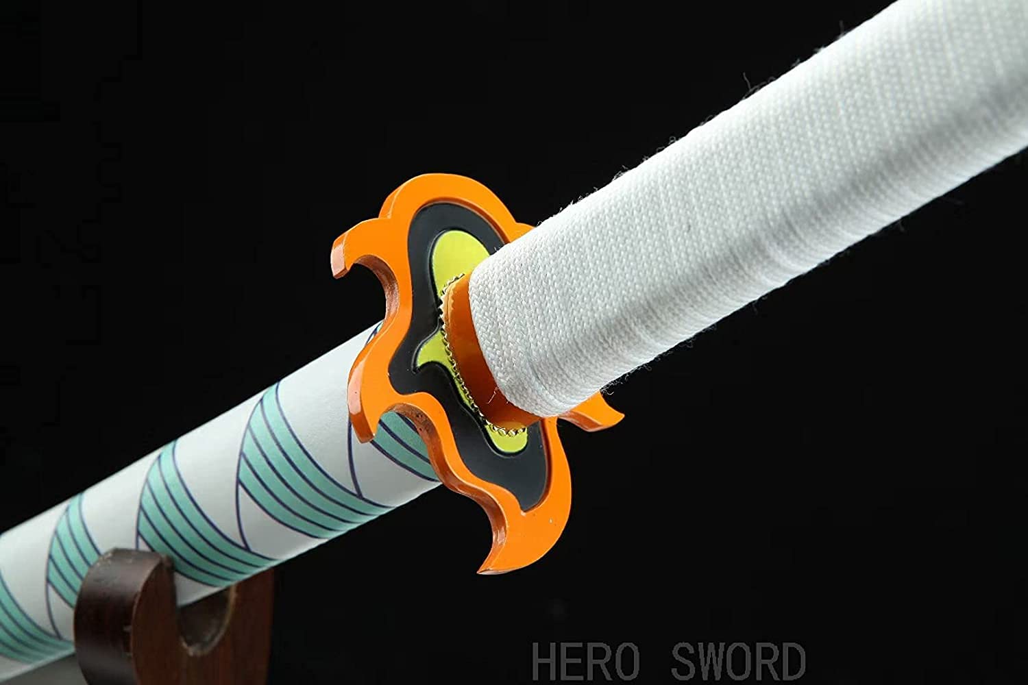 HERO SWORD Japanese Anime Katana - Hand Forged 1045 Carbon Steel Samurai Sword, Full Tang Handmade Sharp Practical Blade - Perfect for Cosplay, Martial Arts Training & Demon Slayer Collection