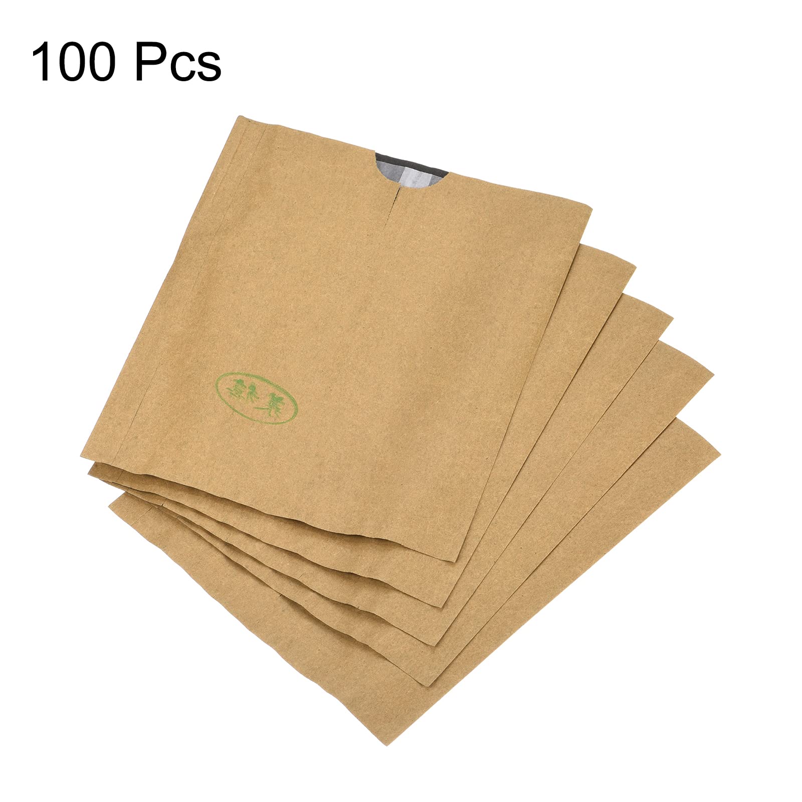 Organic Fruit Protection Bags 18x15cm - 100 Pack Yellow/White Paper Rectangle Covers for Apples, Pears, Peaches | Garden Pest Control & Sun Protection for Home Orchards