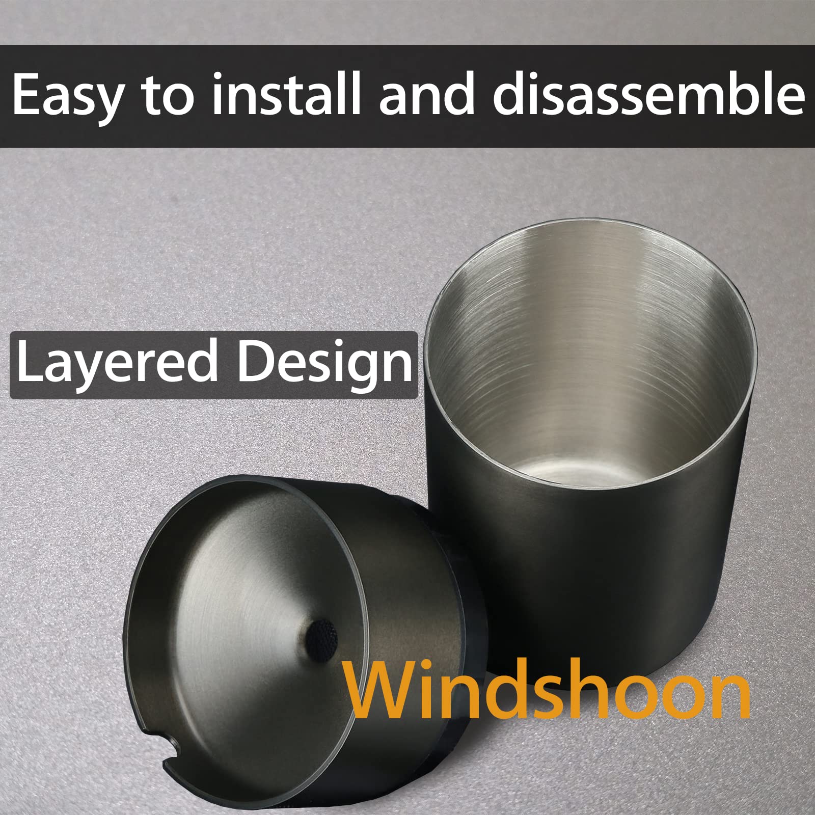 Portable Car Ashtray - Detachable Stainless Steel Smokeless & Windproof Ash Tray for Vehicles | Mini Car Trash Can (Black, 1-Pack) | Perfect for Road Trips, Commuting & Smoking on the Go