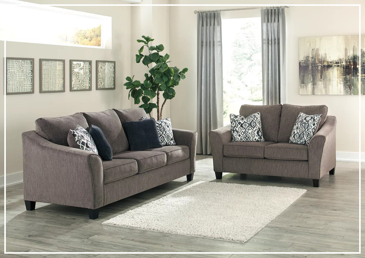 Gio Italia Naldini Sleeper Sofa in Slate Brown - Convertible 3-Seater Couch Bed for Small Spaces & Guest Rooms