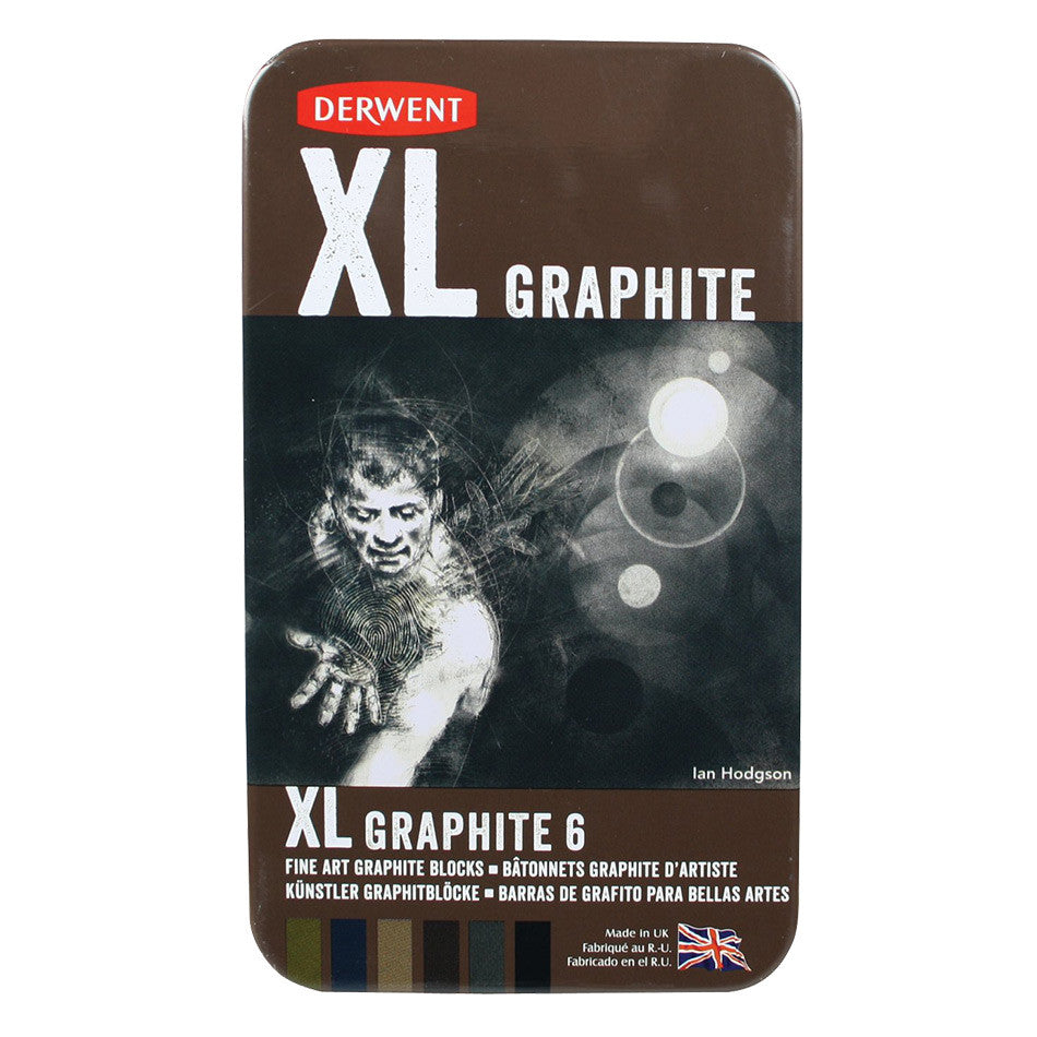 Derwent XL Graphite Drawing Pencils - Set of 6 Professional Sketching Pencils for Artists | Perfect for Sketching, Shading & Detailed Artwork