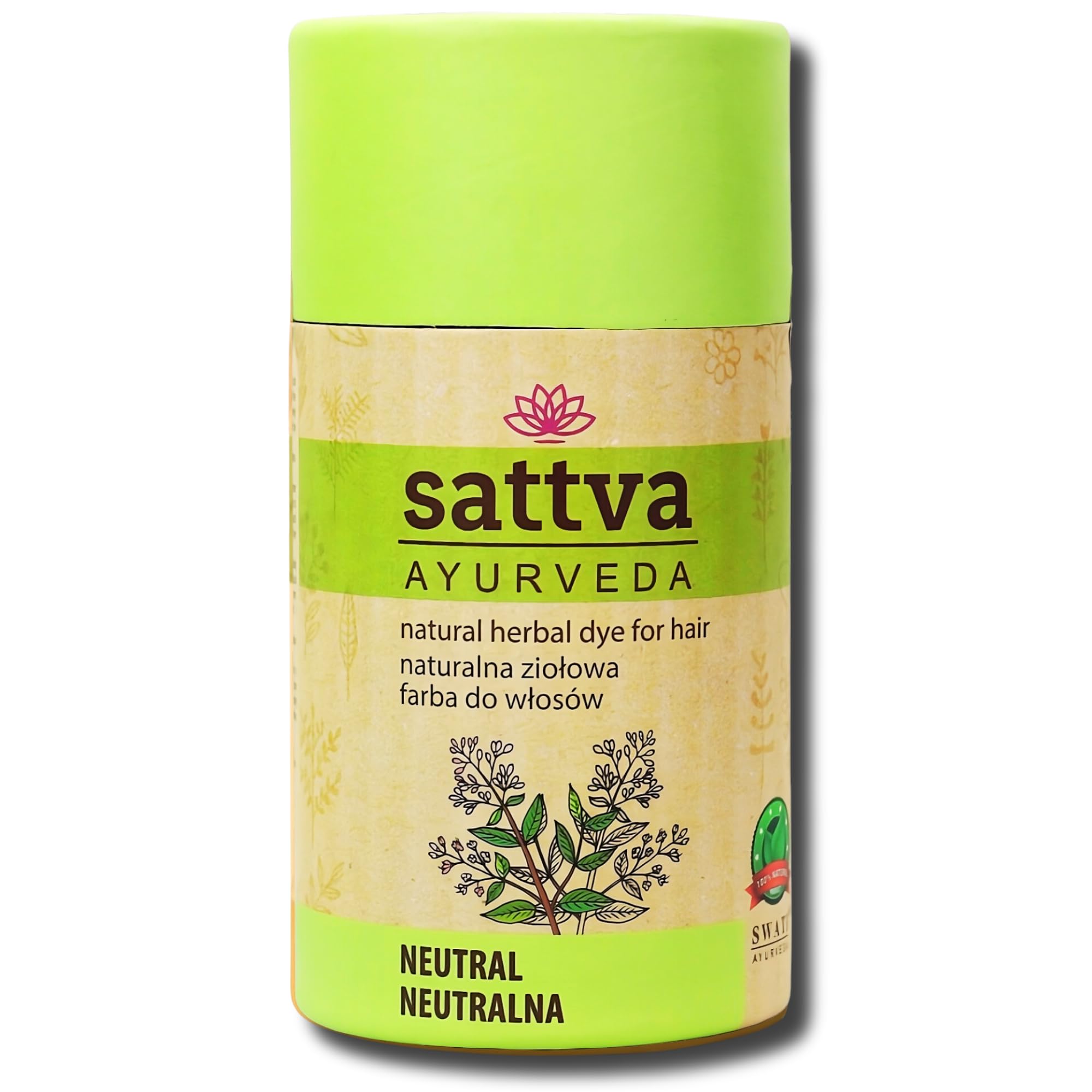 Sattva Ayurveda Natural Herbal Hair Dye - Light Blonde | Cassia Herbal Hair Color for Men & Women | Chemical-Free, Long-Lasting | Perfect for Gray Coverage & Natural Hair Coloring at Home