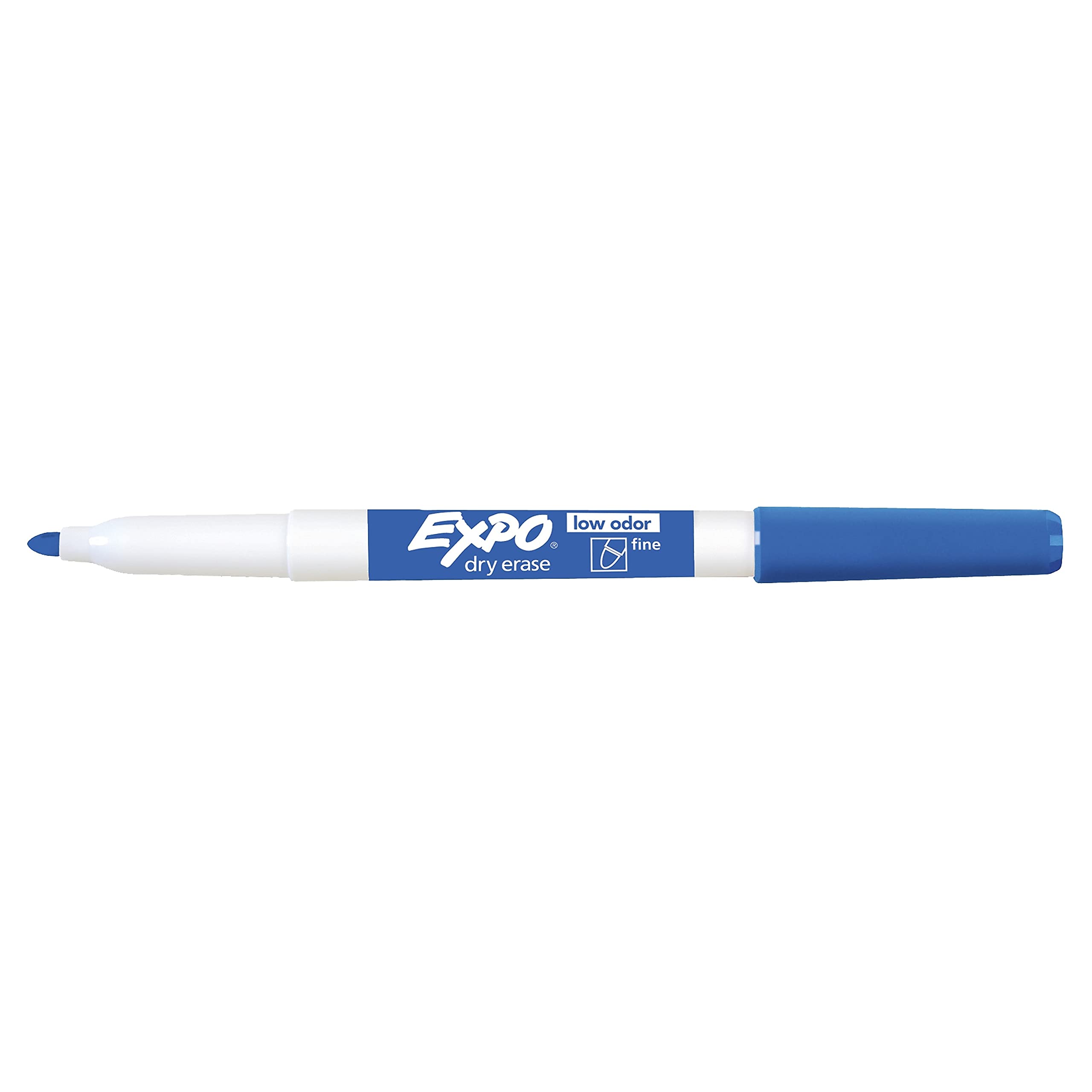 EXPO Low-Odor Dry Erase Markers, 12-Pack (SAN86003) - Perfect for Whiteboards, Office Meetings & Classroom Teaching