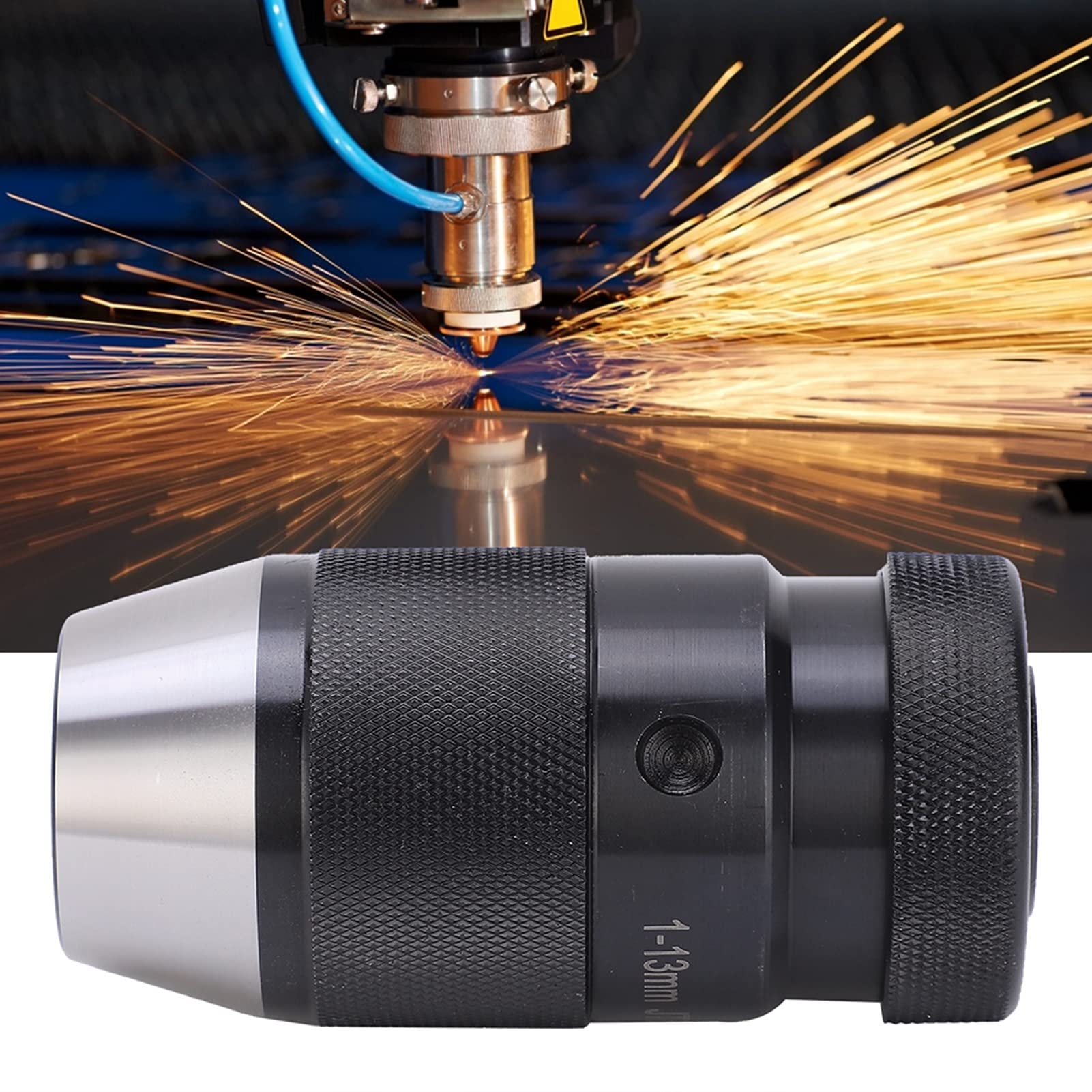 **Self-Locking Drill Chuck 1-13mm, 40CR Steel Power Hand Drill Bits Tool - Self-Tightening Hardware for Clamping, Perfect for Woodworking, Metalworking & DIY Projects**