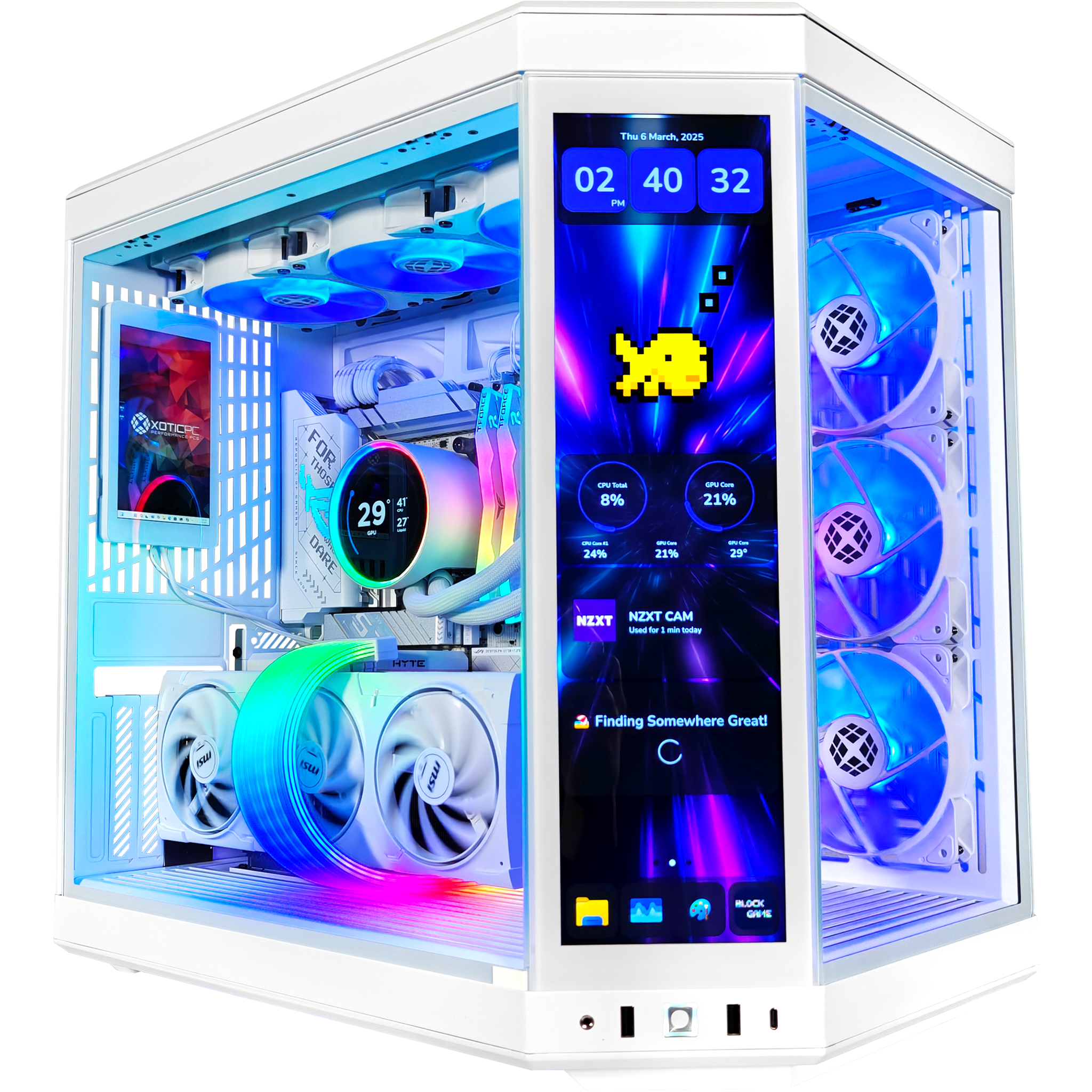 XOTIC PC GX13 HYTE Custom Built Gaming Desktop PC - High Performance Gaming Computer with RGB Lighting for Esports & Streaming | Perfect for Fortnite, Call of Duty & VR Gaming