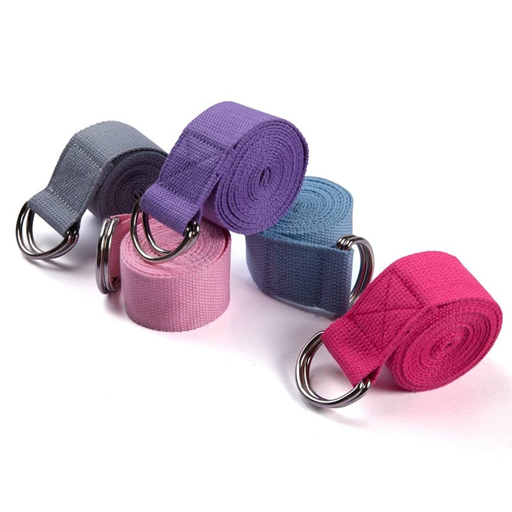 Premium Yoga Stretch Belt for Women - Adjustable D-Ring Fitness Strap for Yoga, Pilates, Gym & Home Workouts - Ideal for Waist, Leg & Resistance Training