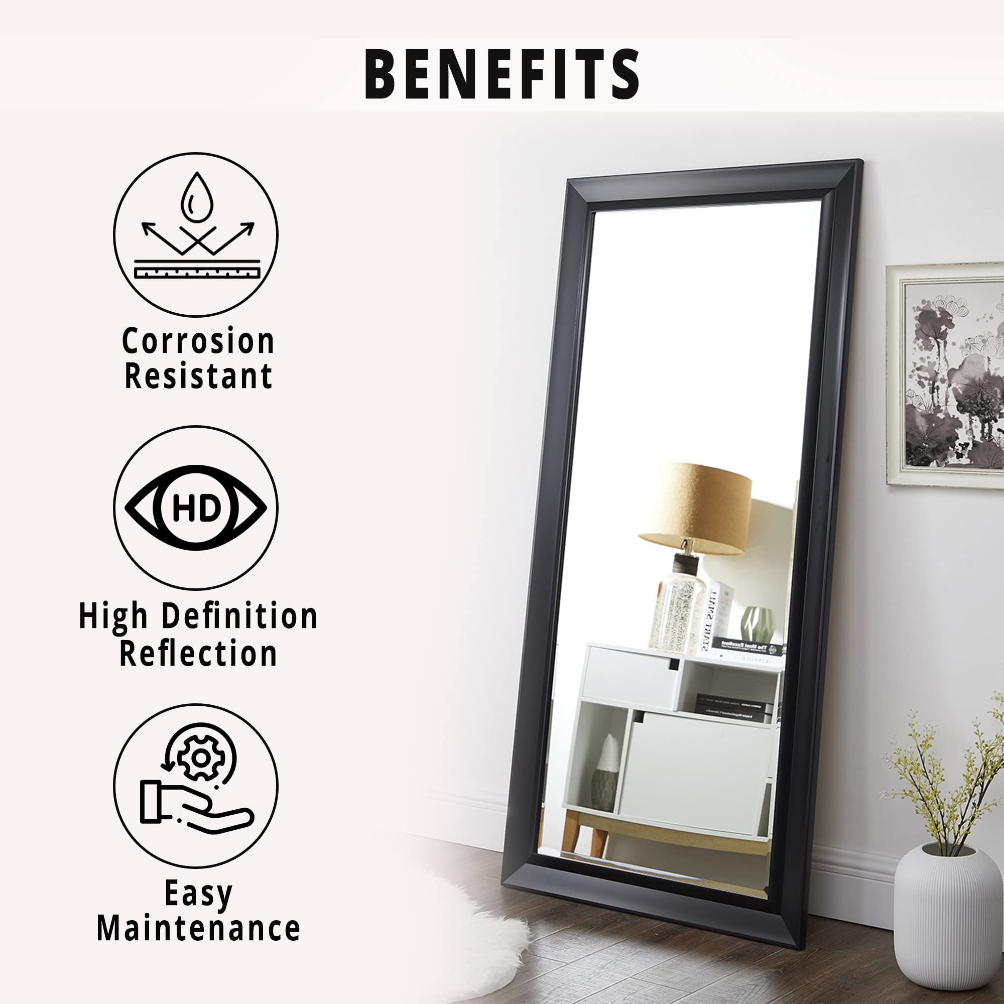 Extra Large Full Length Floor Mirror - 72