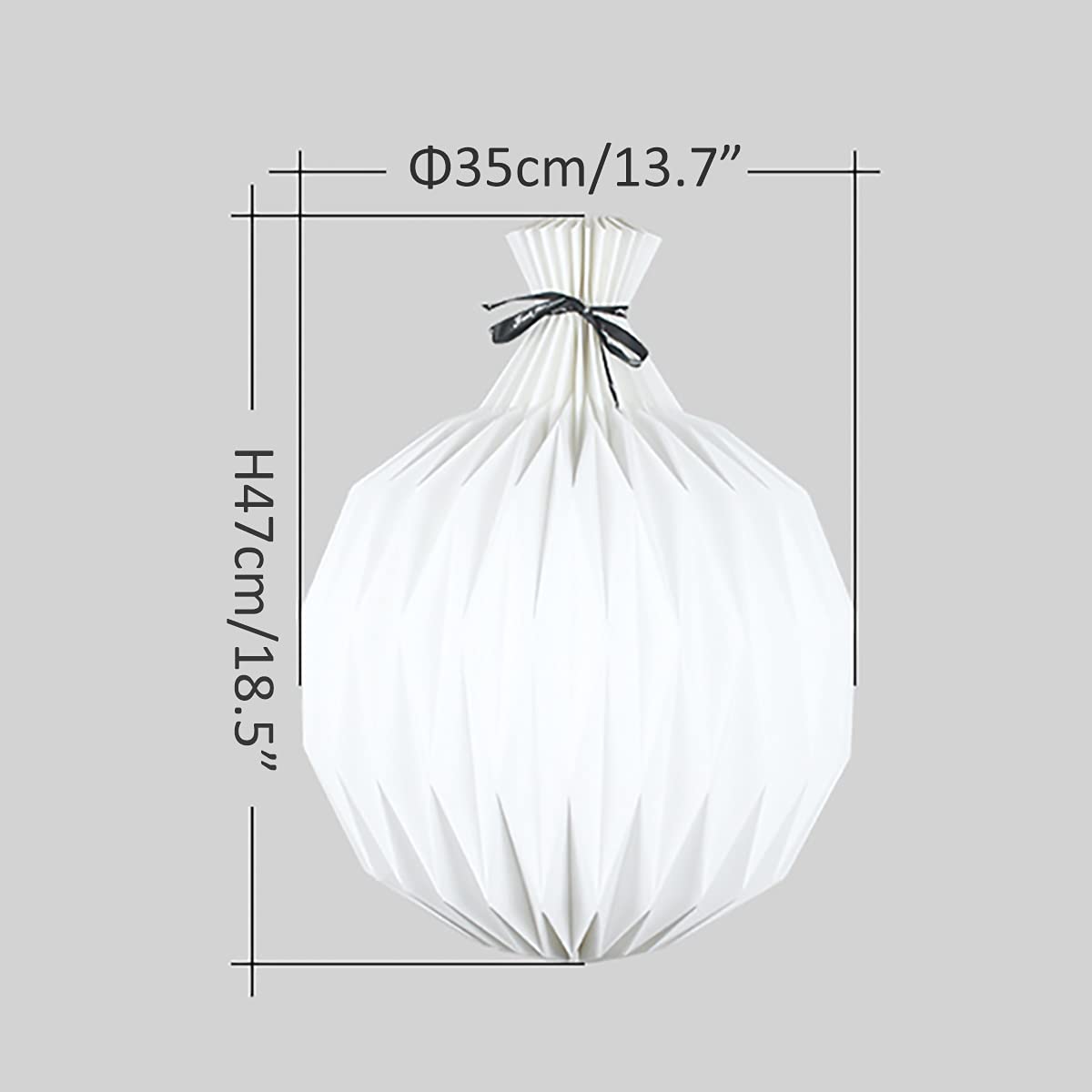Elegant White Adjustable Height Pendant Light Shade - Paper Chandelier Lampshade for Ceiling Hanging Lighting | Perfect for Living Room, Dining Room & Bedroom Decor | Modern Home Interior Lighting Solution