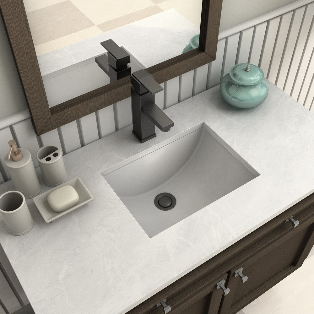 ZLINE SPN BF MB Matte Black Single Handle Bathroom Faucet - Modern Waterfall Spout Design for Vanity Sink, Bathtub & Powder Room Installation
