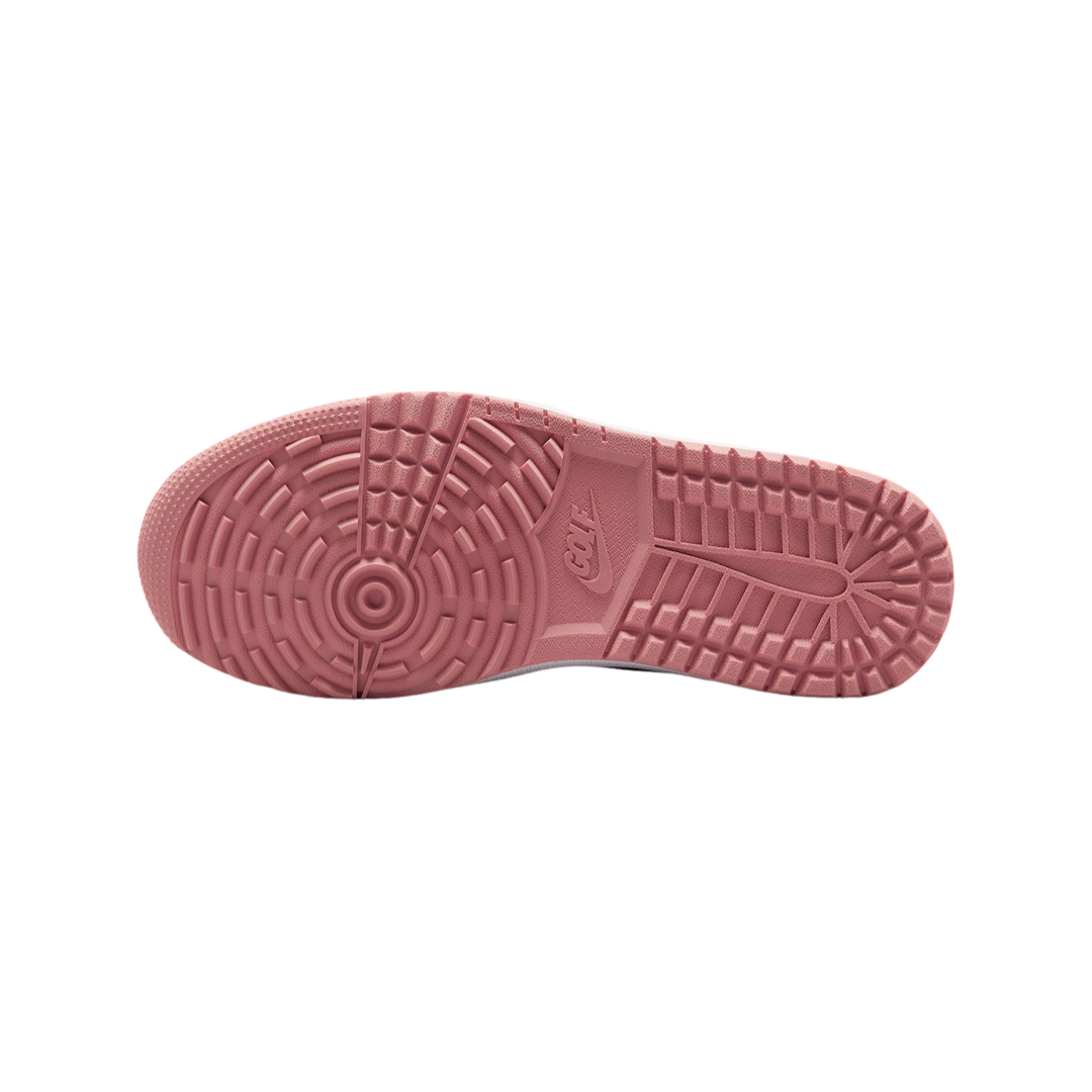 Air Jordan 1 Retro Low Golf Shoes - Rust Pink, White & Black - Men's Athletic Sneakers for Golf & Casual Wear