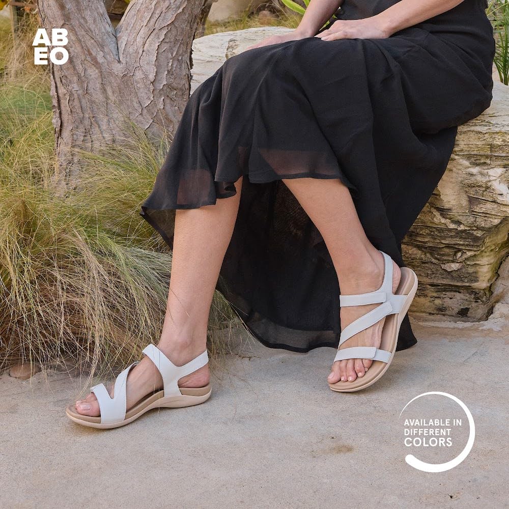 ABEO Oasis Women's Orthopedic Sandals with Metatarsal & Arch Support - Comfortable Walking Shoes for Plantar Fasciitis Relief - Perfect for Summer, Travel & Everyday Wear