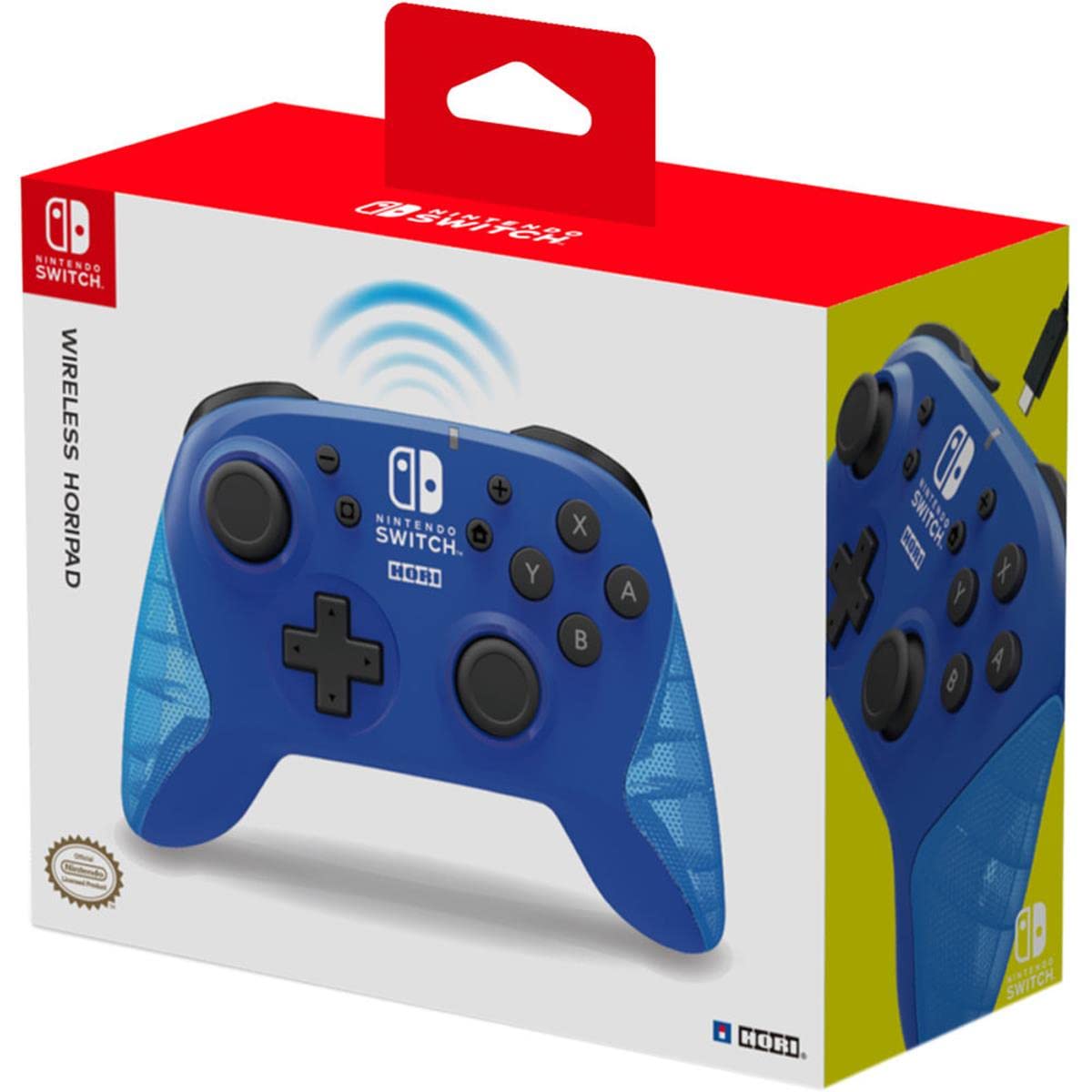 Official Nintendo Licensed HORI Wireless HORIPAD Controller for Nintendo Switch (Blue) - Perfect for Multiplayer Gaming, Travel & Home Entertainment
