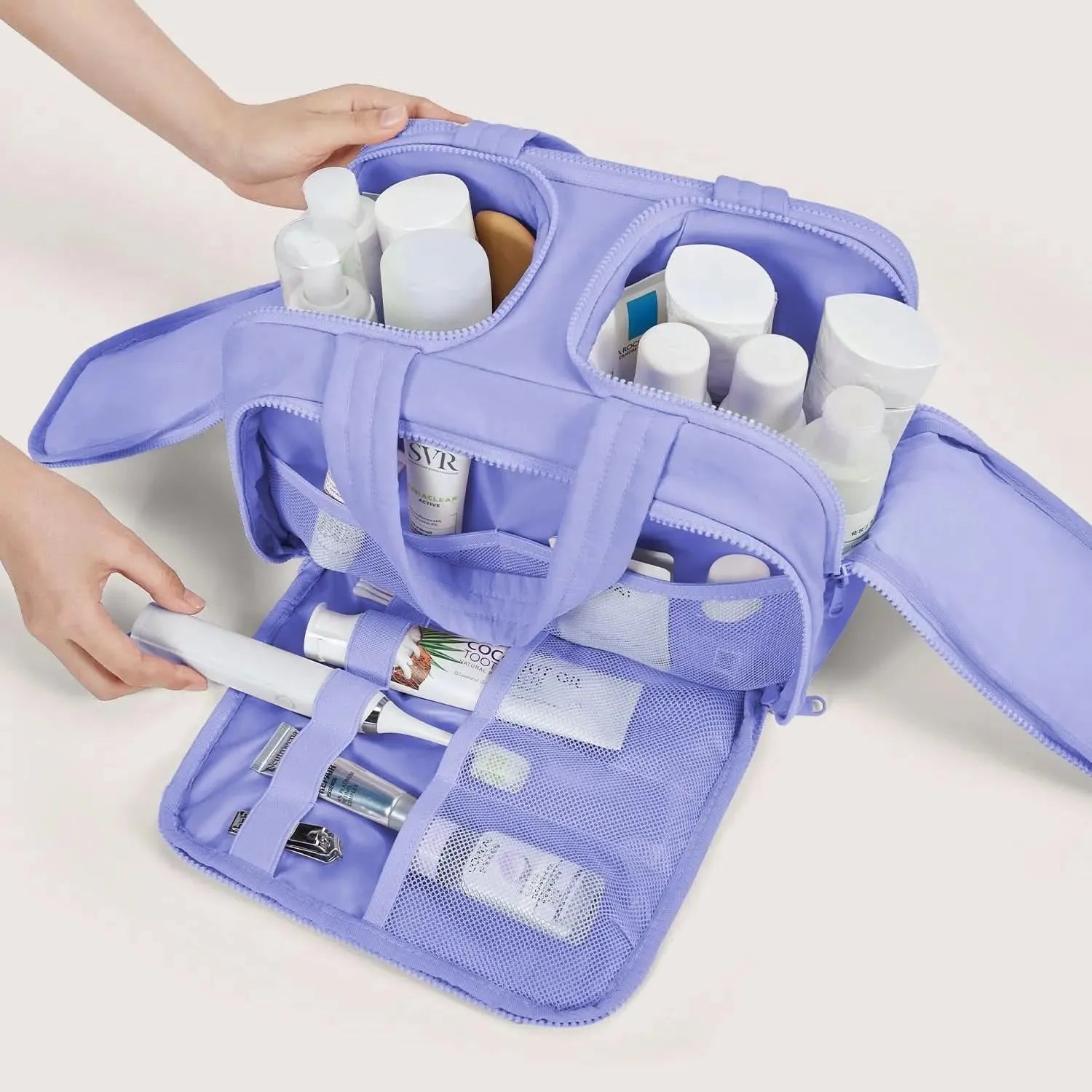 Premium Hanging Toiletry Bag for Travel - Waterproof Cosmetic Organizer with Multiple Pockets - Perfect for Camping, Gym, and Business Trips