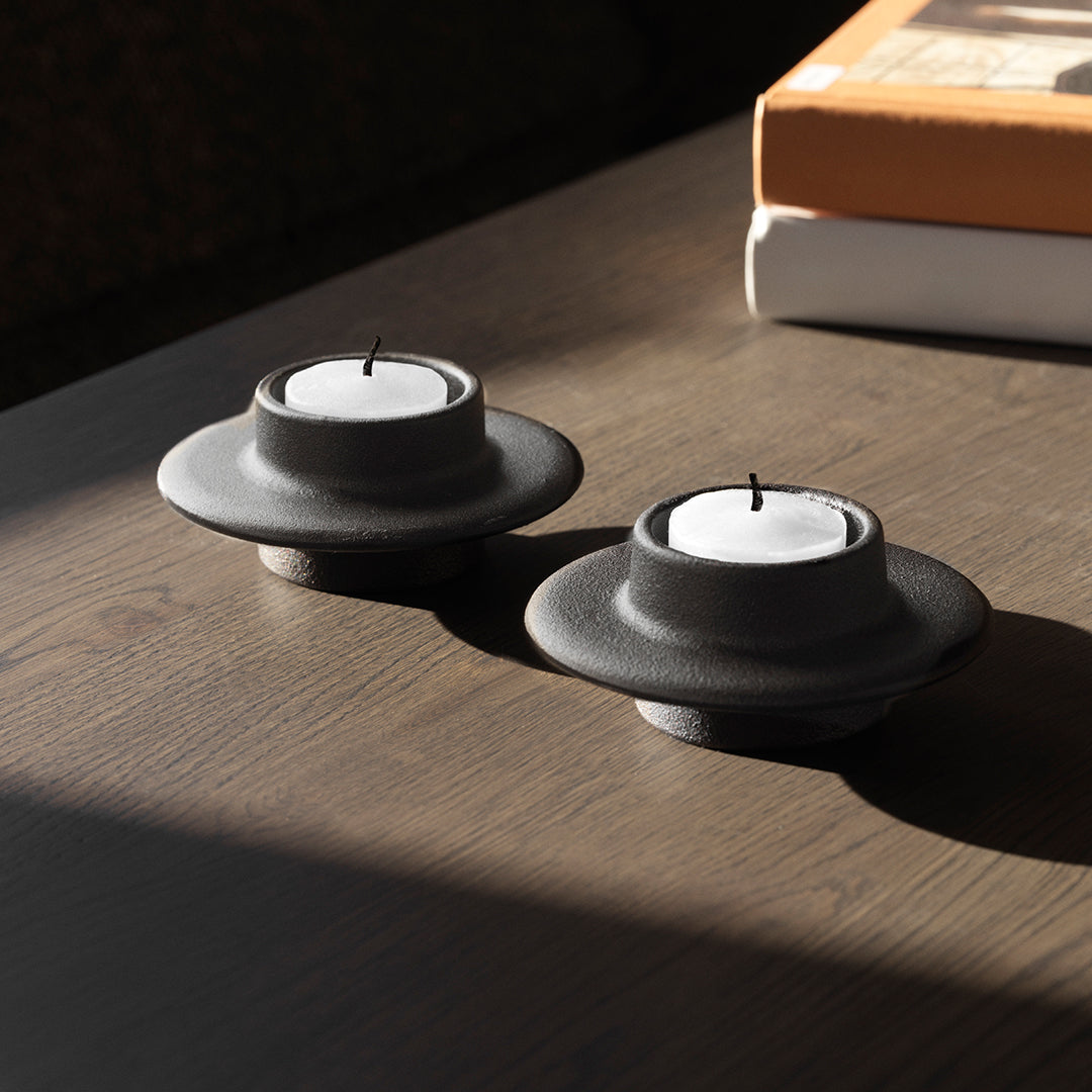 Heima Tealight Candle Holders - Set of 4 - Decorative Tea Light Holders for Home Decor, Wedding Centerpieces, Romantic Ambiance & Spa Relaxation
