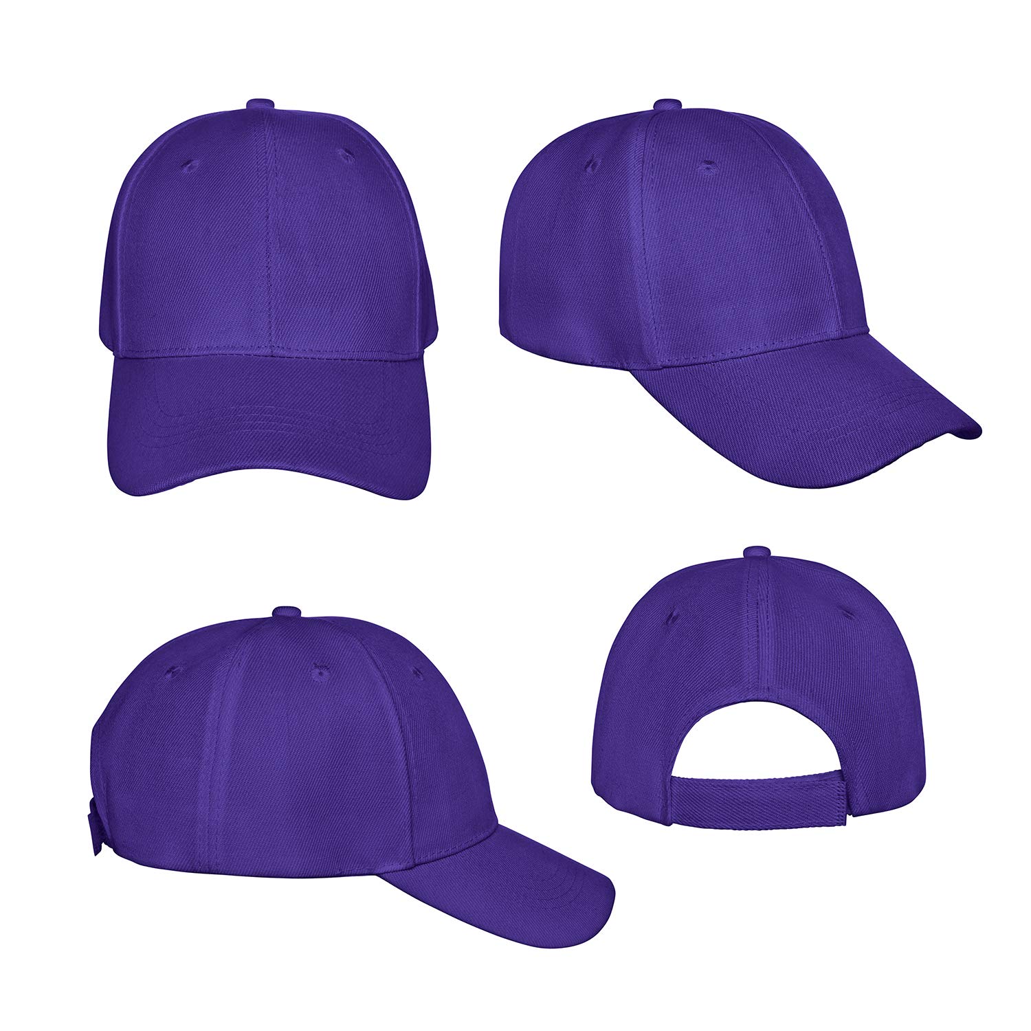 Balec Plain Baseball Cap - Adjustable Back Strap for Men & Women - Casual & Sporty Style for Outdoor Activities, Running, Hiking, and Daily Wear