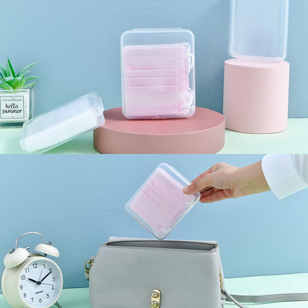 Reusable Portable Mask Storage Case - Multi-Purpose Clips for Dust Masks & Recyclable Face Coverings | Perfect for Travel, Office & Daily Protection