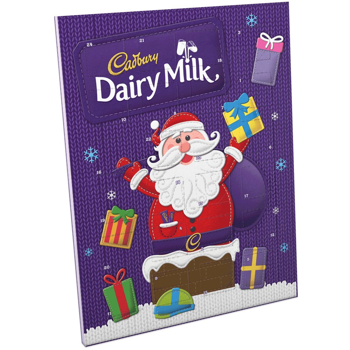 Cadbury Dairy Milk Advent Calendar Christmas Chocolate - British Imported Holiday Treat (3.17oz/90g) | Countdown Calendar with 24 Chocolate Pieces | Perfect for Christmas Countdown, Stocking Stuffers & Holiday Gift Giving