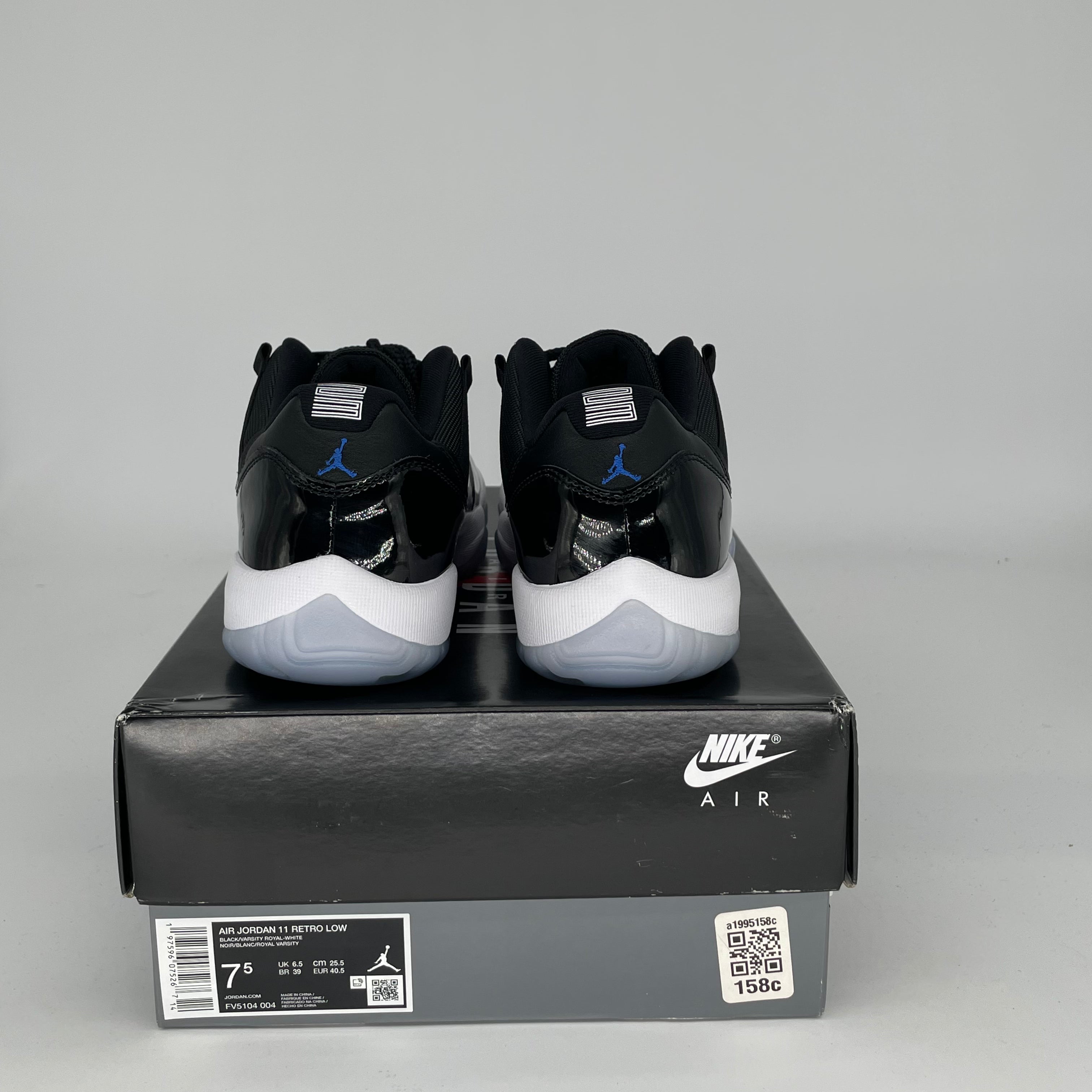 AIR JORDAN 11 LOW SPACE JAM Basketball Shoes Men's Size 7.5/9W - Black/White FV5104-004 | Retro Sneakers for Casual Wear & Court Performance