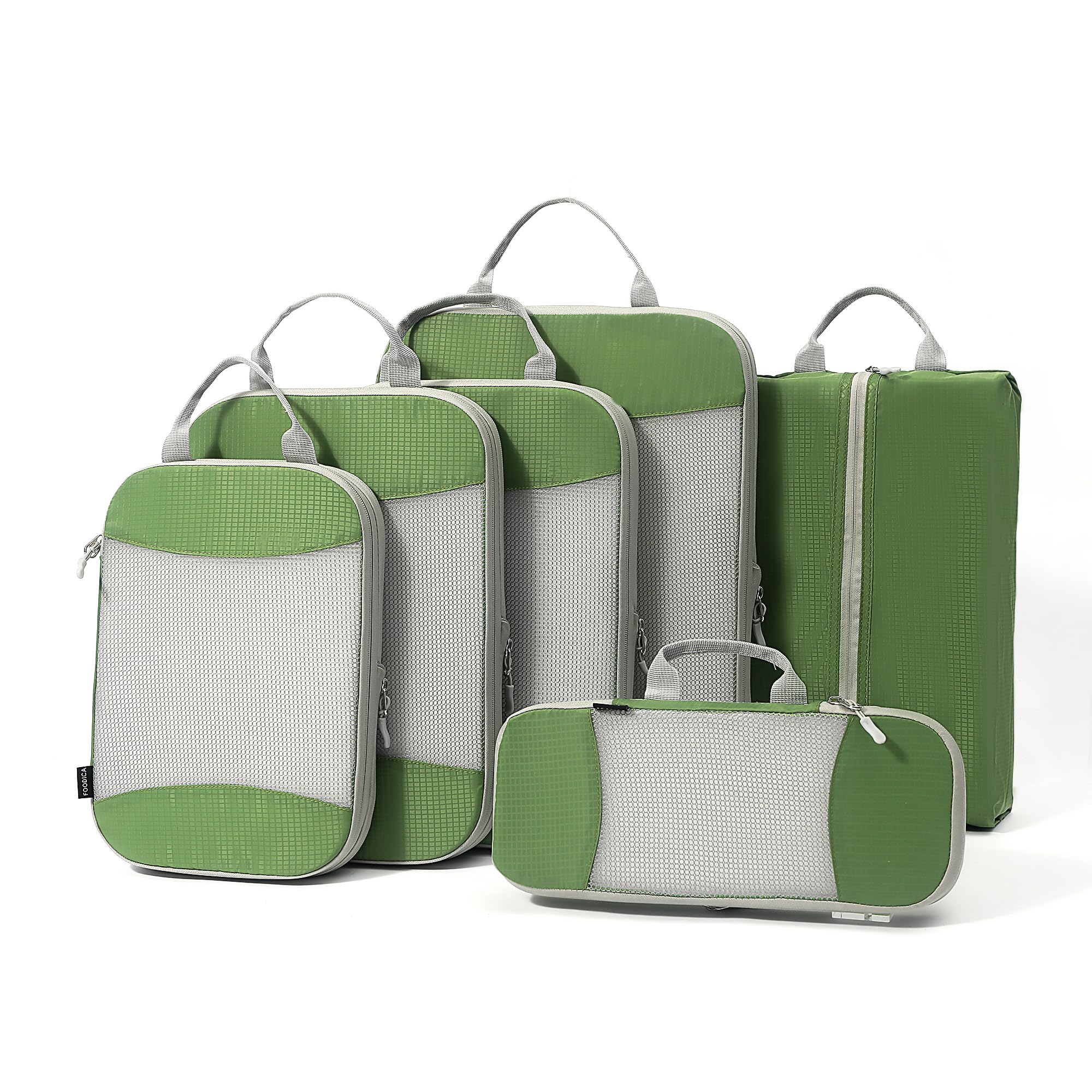 6-Pack Compression Packing Cubes for Travel - Luggage Organizer Bags Set with Carry-On Suitcase Compatibility | Space-Saving Travel Accessories for Business Trips & Vacations