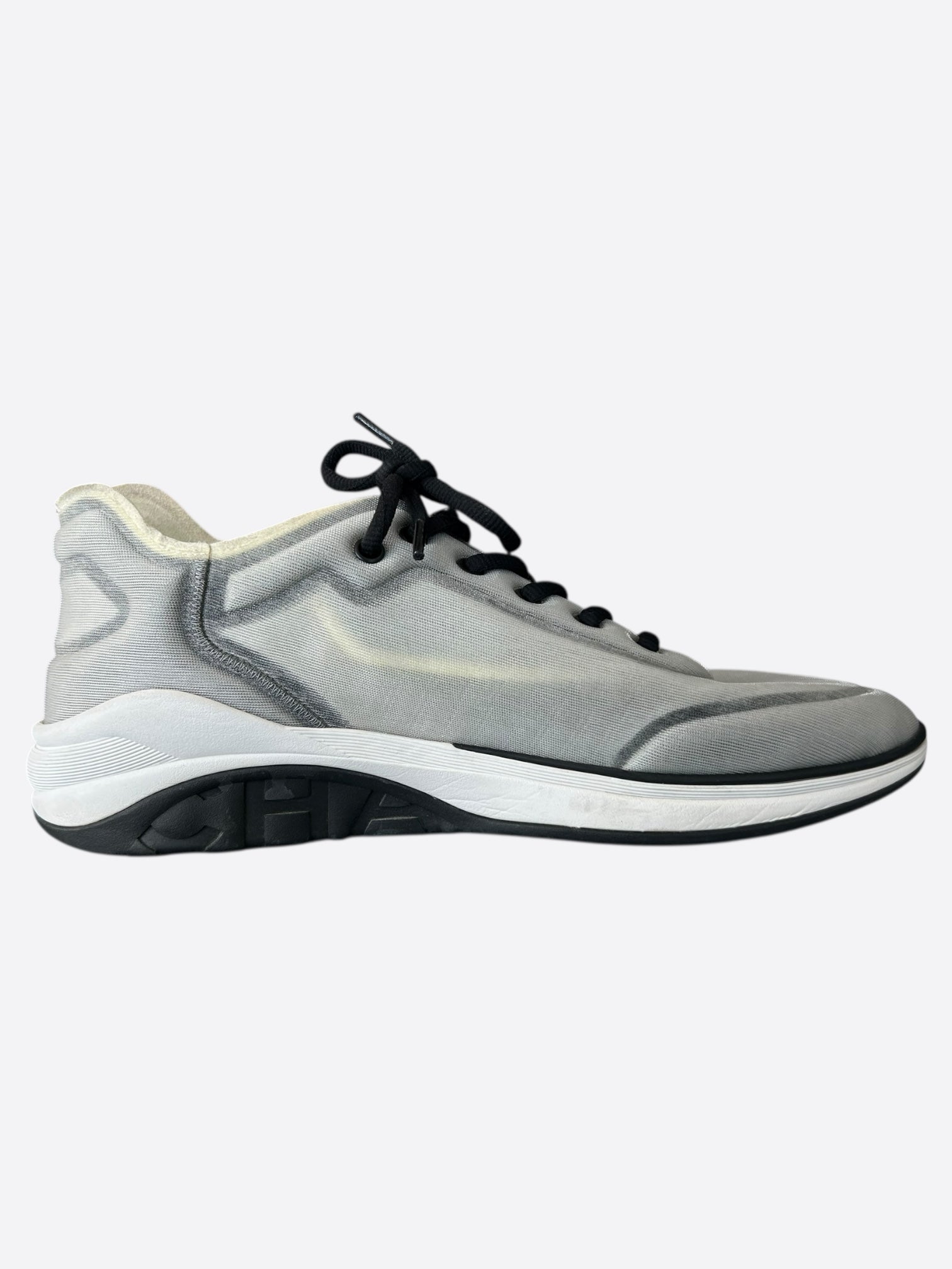Chanel Grey & Black CC Logo Running Shoes - Stylish & Comfortable Sneakers for Women - Perfect for Casual Wear, Gym & Outdoor Activities