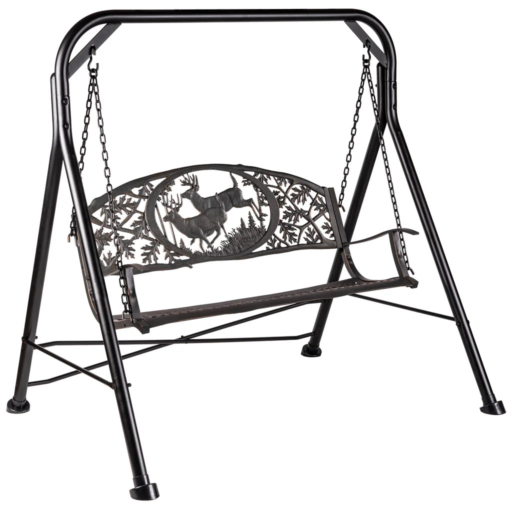 Outdoor Bucks Swing - Durable & Comfortable Porch Swing for Backyard, Garden, or Patio Relaxation | Perfect for Lounging, Reading & Enjoying Nature