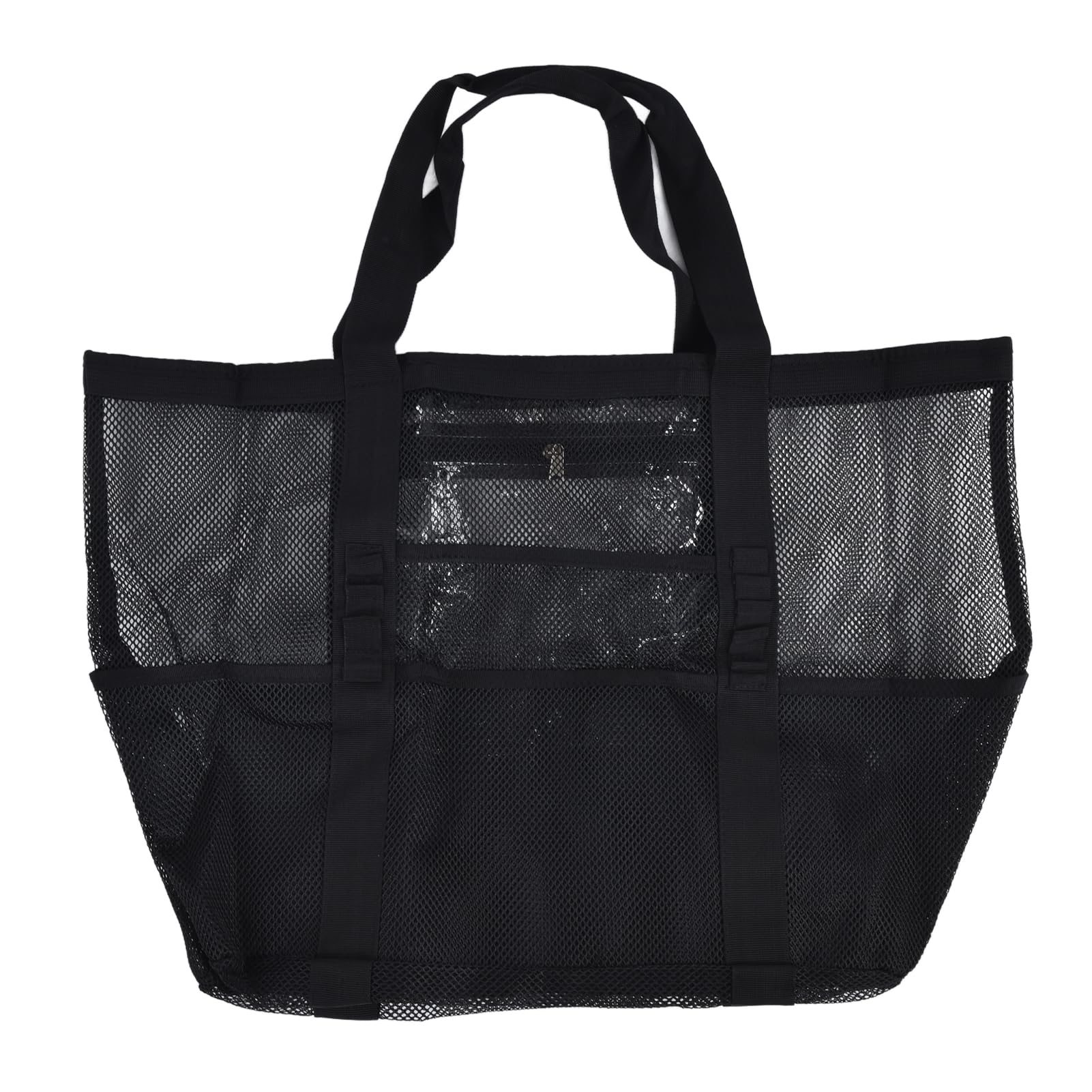 Large Mesh Oxford Beach Tote Bag - Waterproof, Durable & Spacious for Beach, Picnic, BBQ, Camping & Travel - Perfect for Carrying Towels, Snacks & Essentials