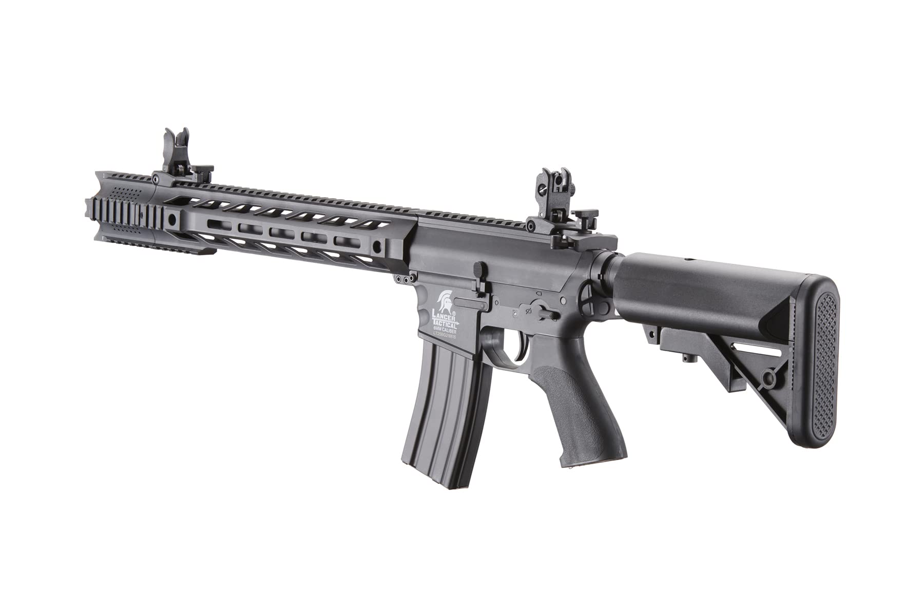 Lancer Tactical Gen II SPR Interceptor M4 Airsoft Rifle - Electric Full/Semi-Auto AEG with 1000 Rounds 0.20g BBs, Battery & Charger Included - Perfect for Airsoft Battles, Training, and Tactical Games