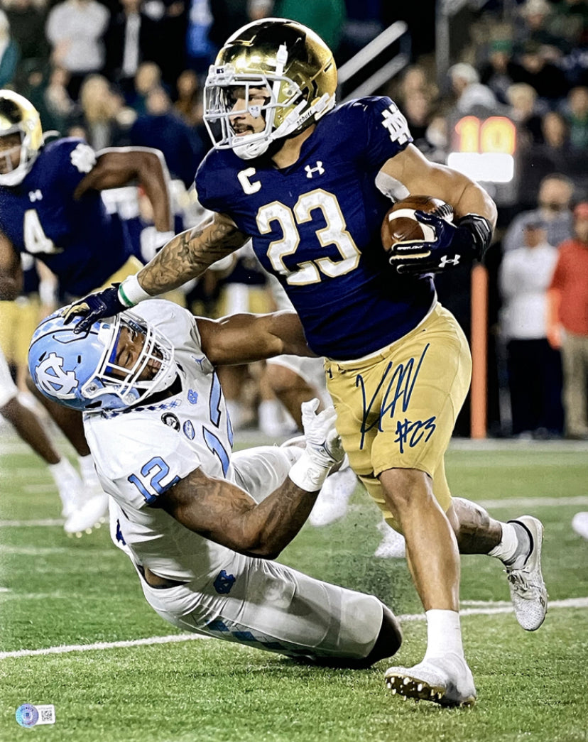 Kyren Williams Autographed Notre Dame Fighting Irish 16x20 Photo - Signed Memorabilia with COA - Perfect for Sports Collectors and Notre Dame Fans - Game Room, Man Cave, or Office Decor