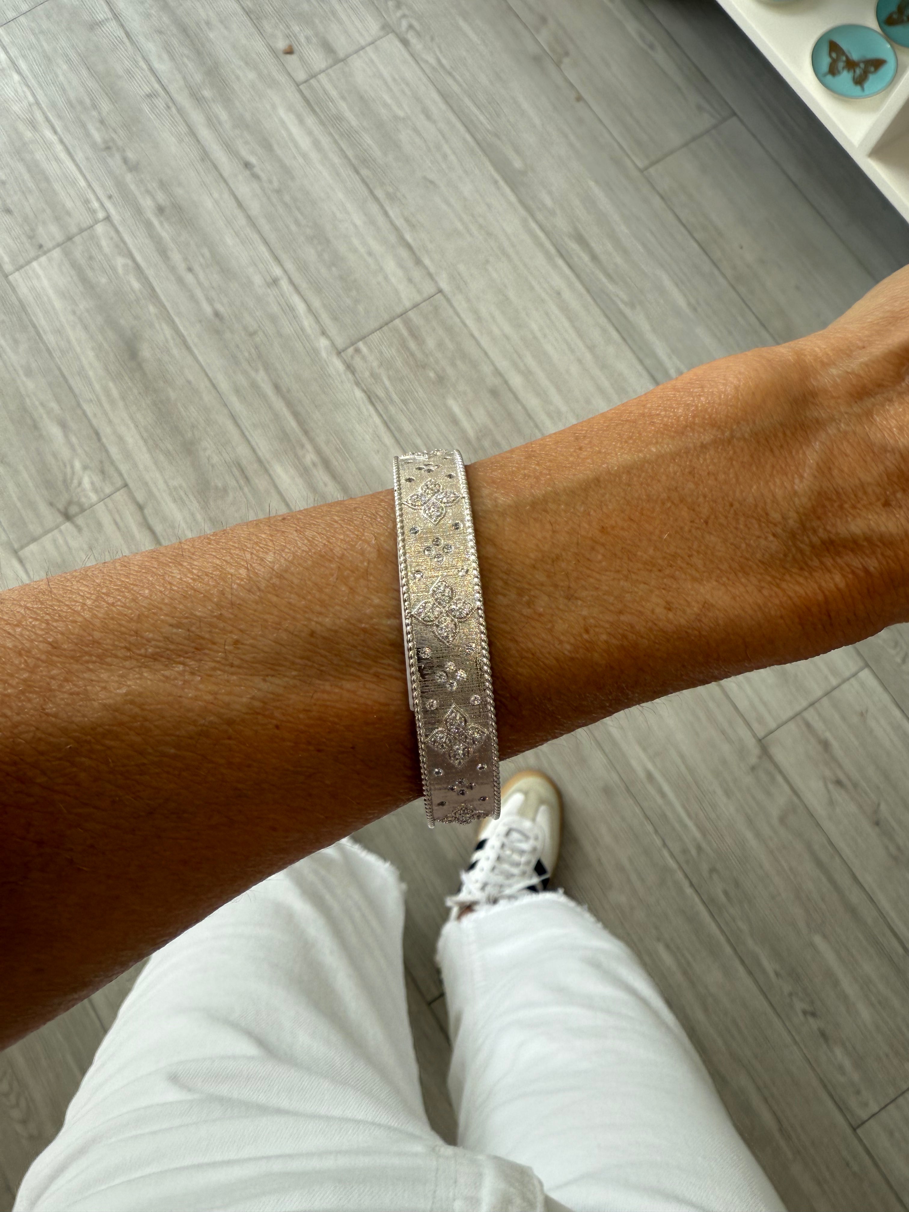 Elegant Brushed Gold CZ Embellished Bangle Bracelet for Women - Perfect for Weddings, Parties & Special Occasions